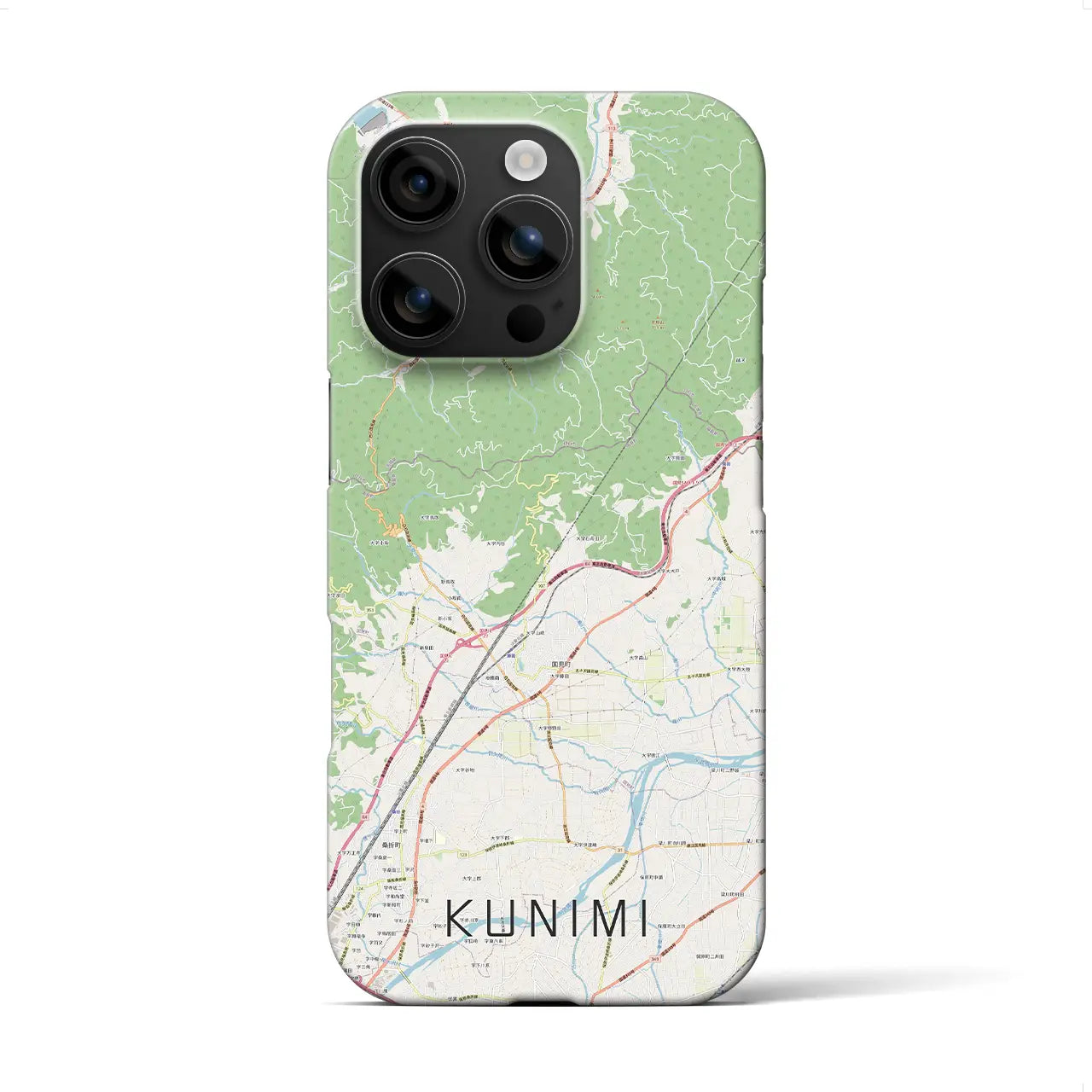 【国見(福島県)】地図柄iPhoneケース(バックカバータイプ)