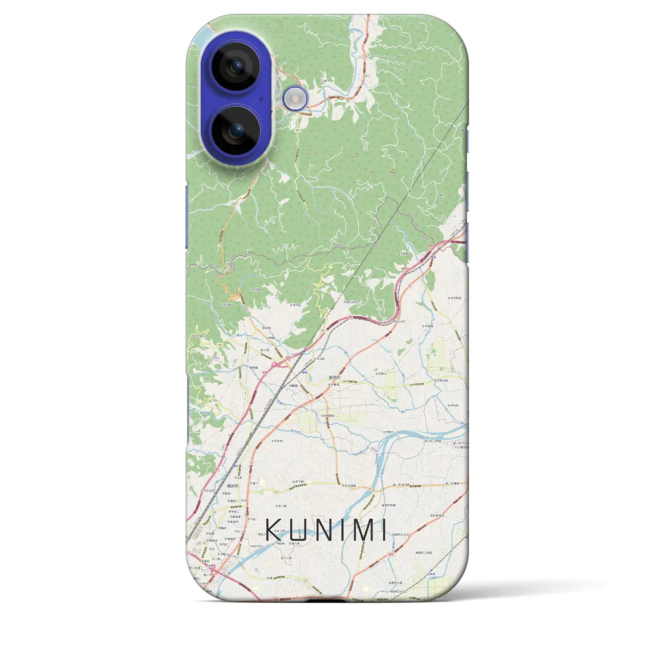 【国見(福島県)】地図柄iPhoneケース(バックカバータイプ)
