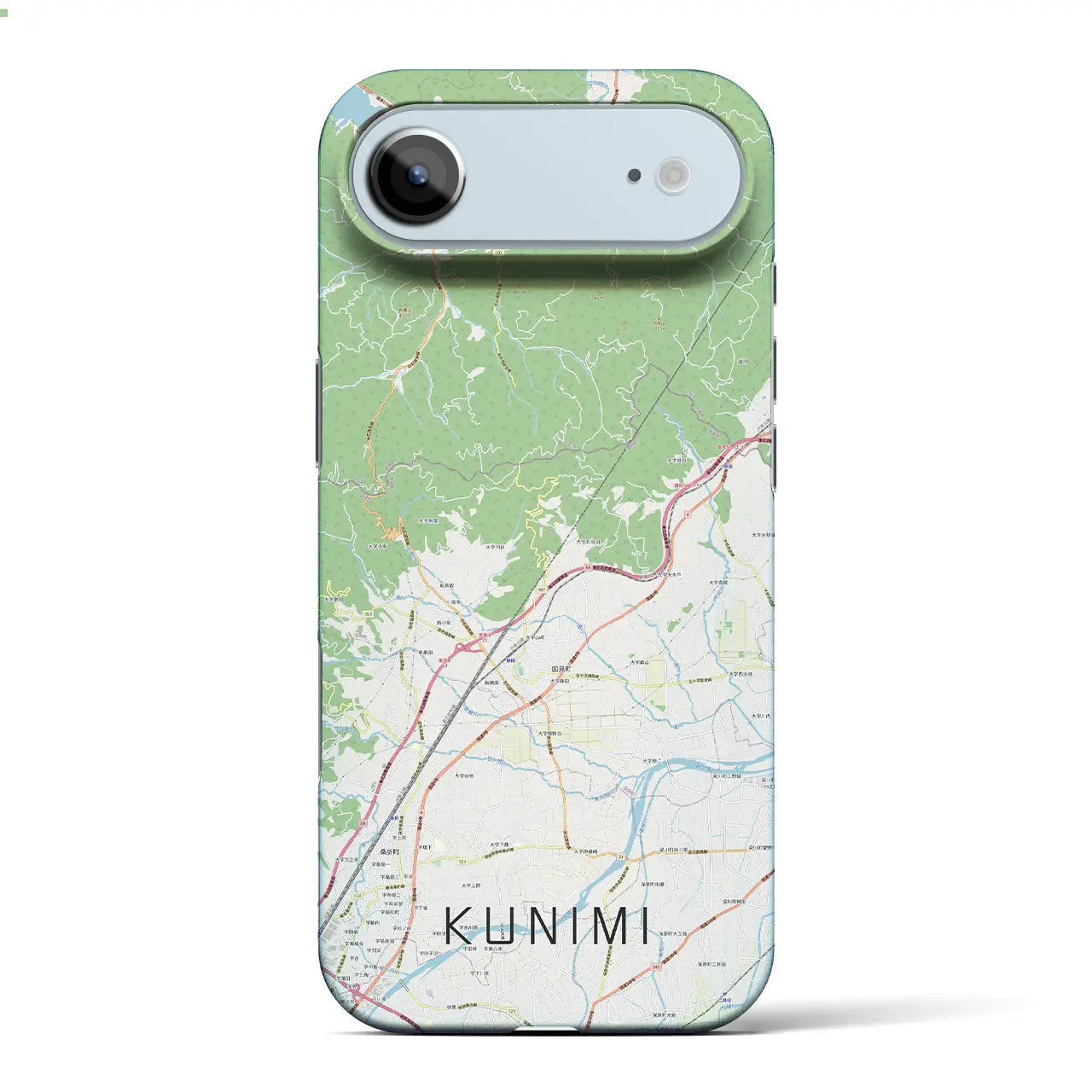 【国見(福島県)】地図柄iPhoneケース(バックカバータイプ)