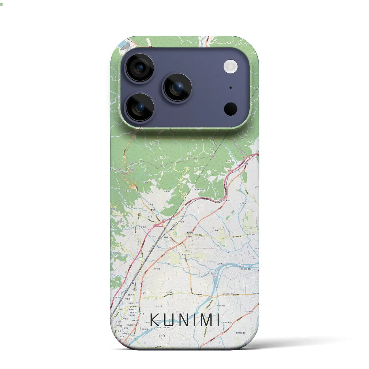 【国見(福島県)】地図柄iPhoneケース(バックカバータイプ)