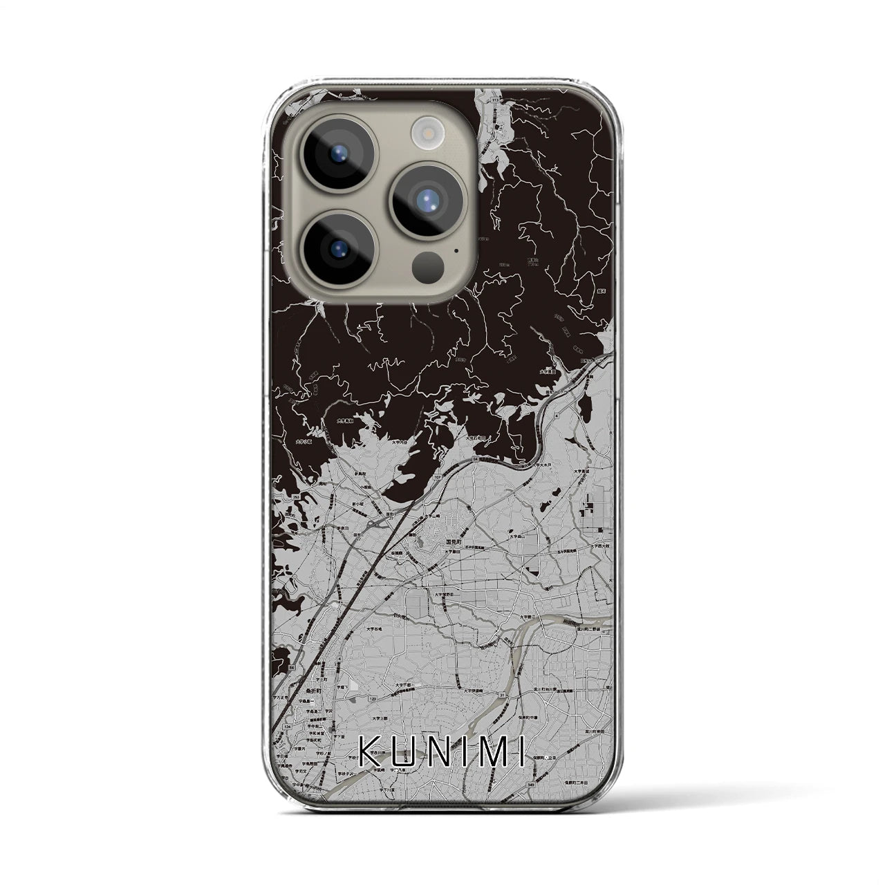 【国見(福島県)】地図柄iPhoneケース(クリアタイプ)