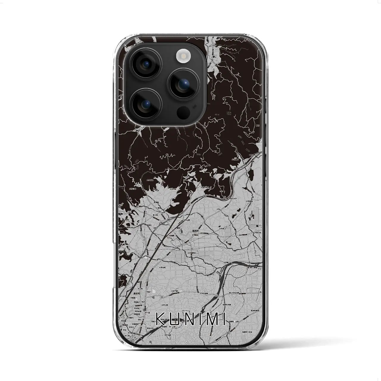 【国見(福島県)】地図柄iPhoneケース(クリアタイプ)