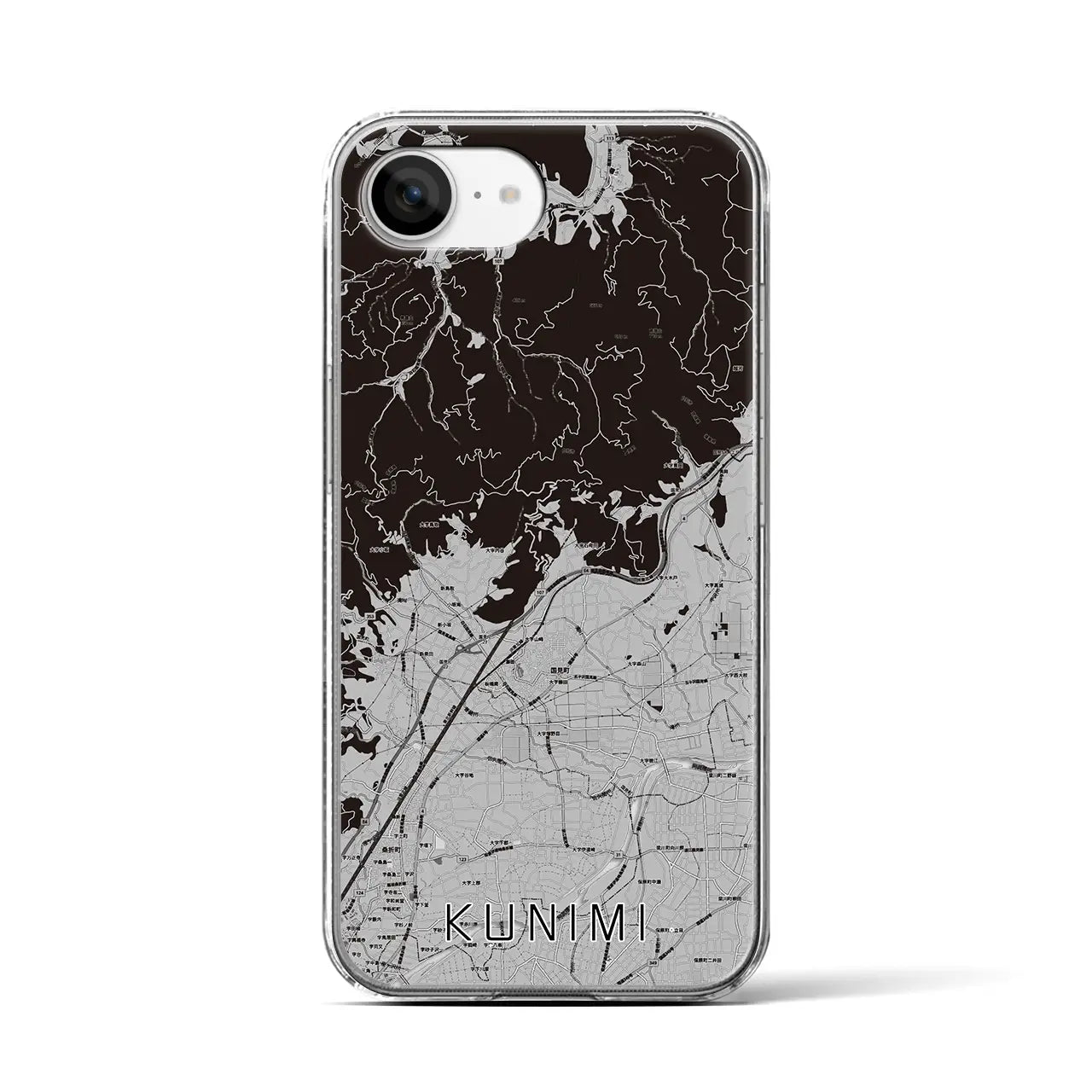 【国見(福島県)】地図柄iPhoneケース(クリアタイプ)