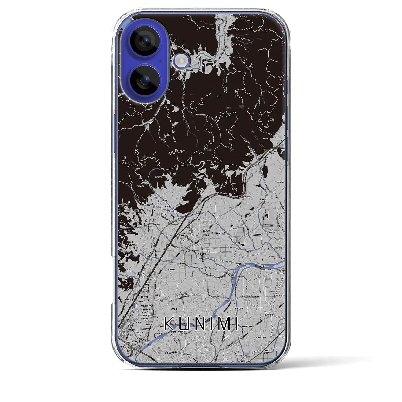【国見(福島県)】地図柄iPhoneケース(クリアタイプ)