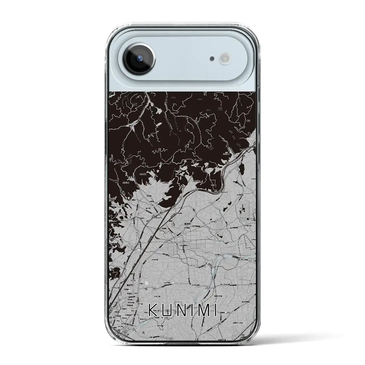 【国見(福島県)】地図柄iPhoneケース(クリアタイプ)