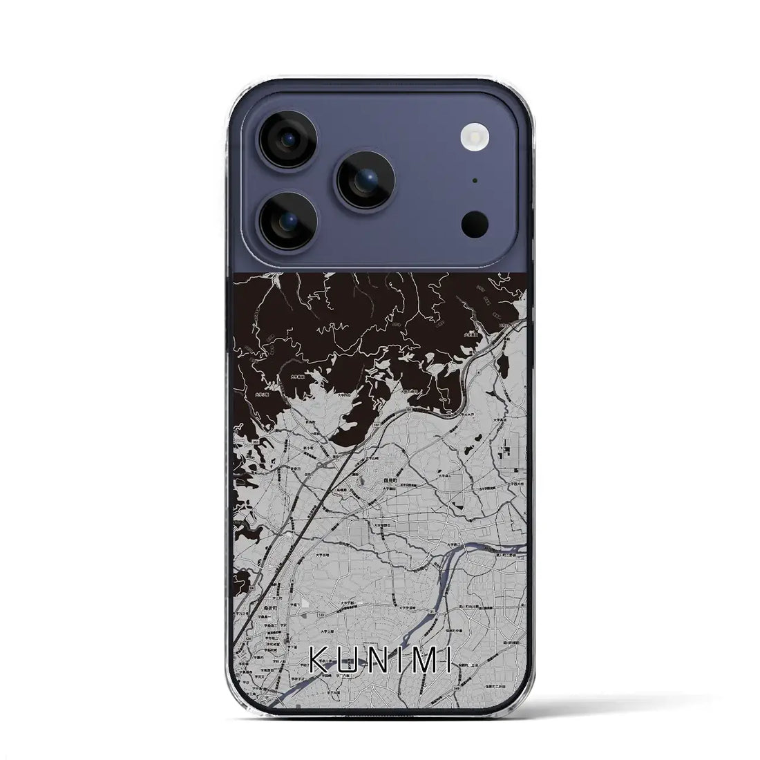 【国見(福島県)】地図柄iPhoneケース(クリアタイプ)