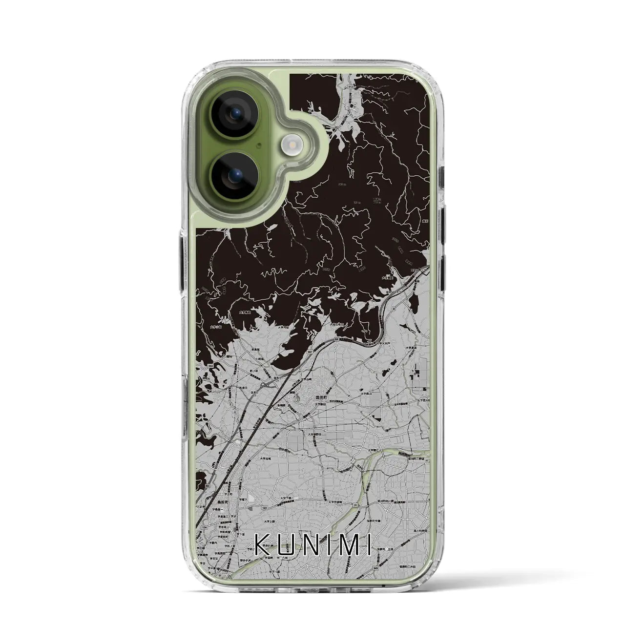 【国見(福島県)】地図柄iPhoneケース(MagSafeタイプ)