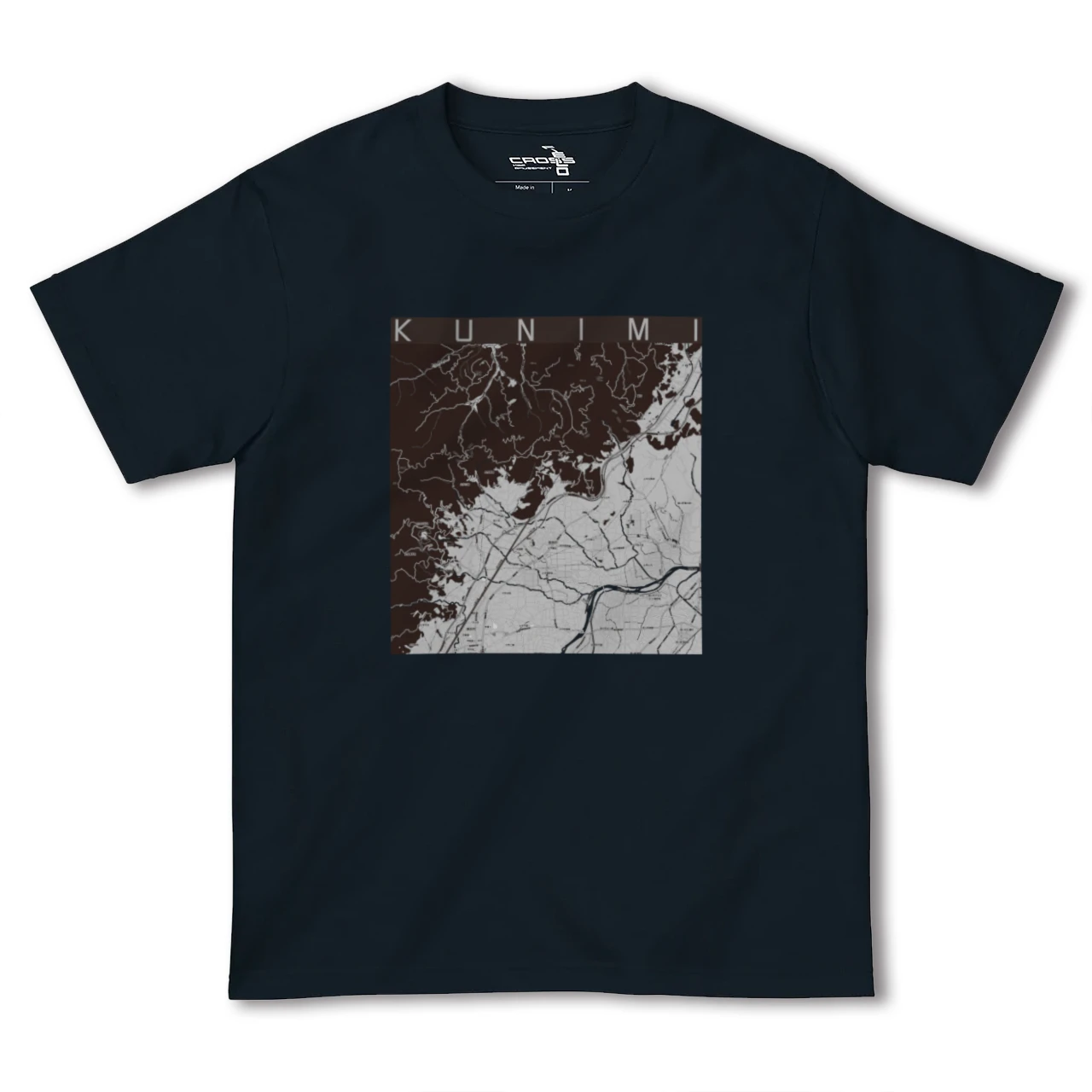 【国見(福島県)(福島県)】地図柄ヘビーウェイトTシャツ