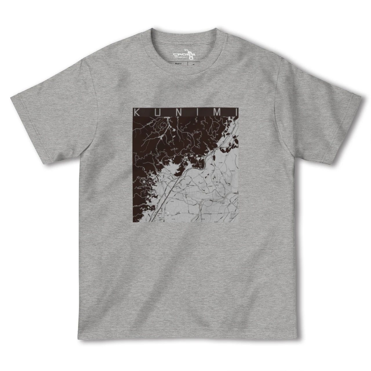【国見(福島県)(福島県)】地図柄ヘビーウェイトTシャツ