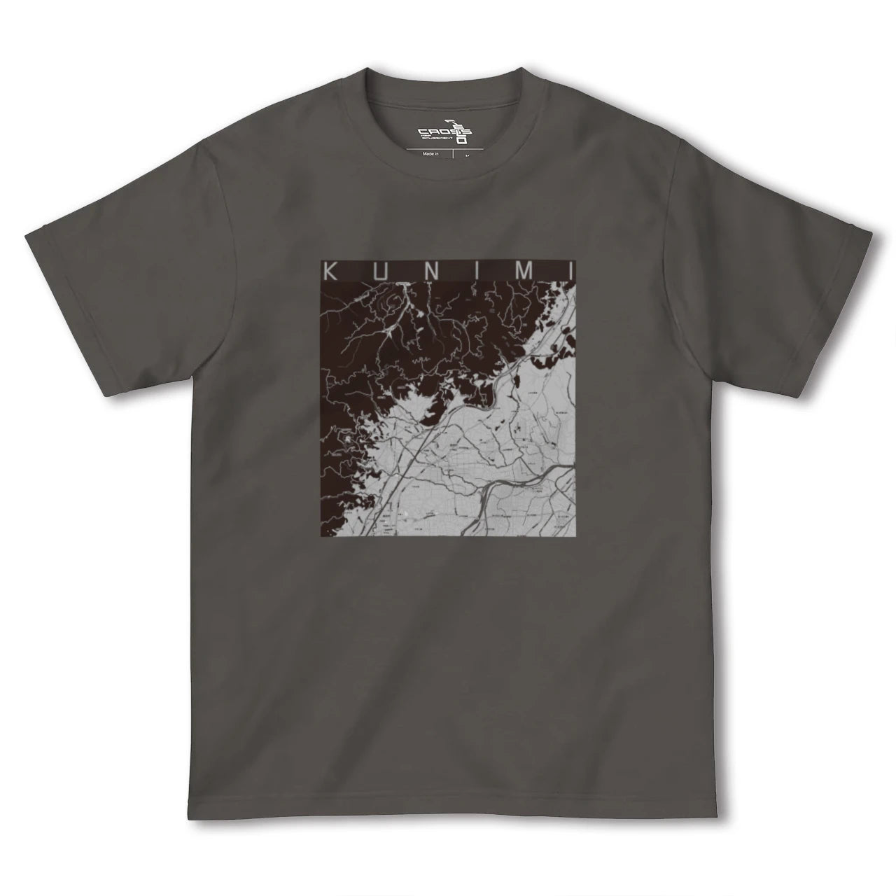 【国見(福島県)(福島県)】地図柄ヘビーウェイトTシャツ