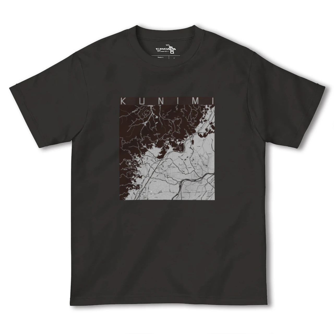 【国見(福島県)(福島県)】地図柄ヘビーウェイトTシャツ