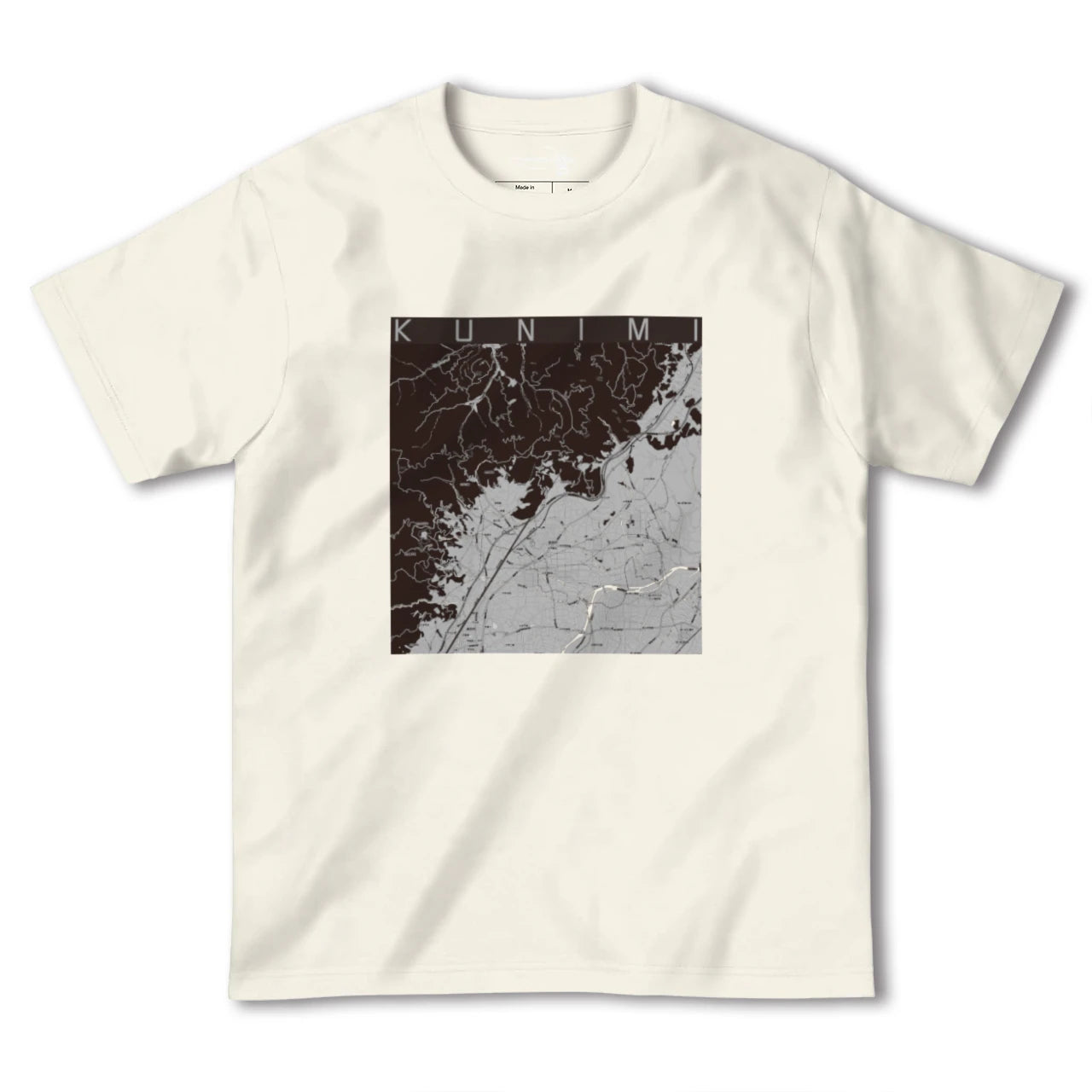 【国見(福島県)(福島県)】地図柄ヘビーウェイトTシャツ
