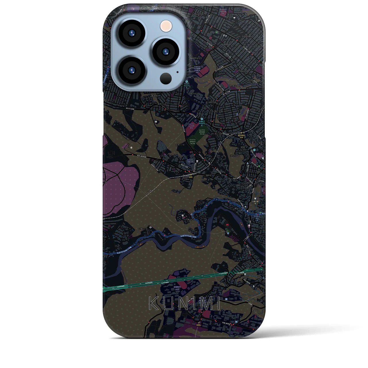 【国見(宮城県)】地図柄iPhoneケース(バックカバータイプ)
