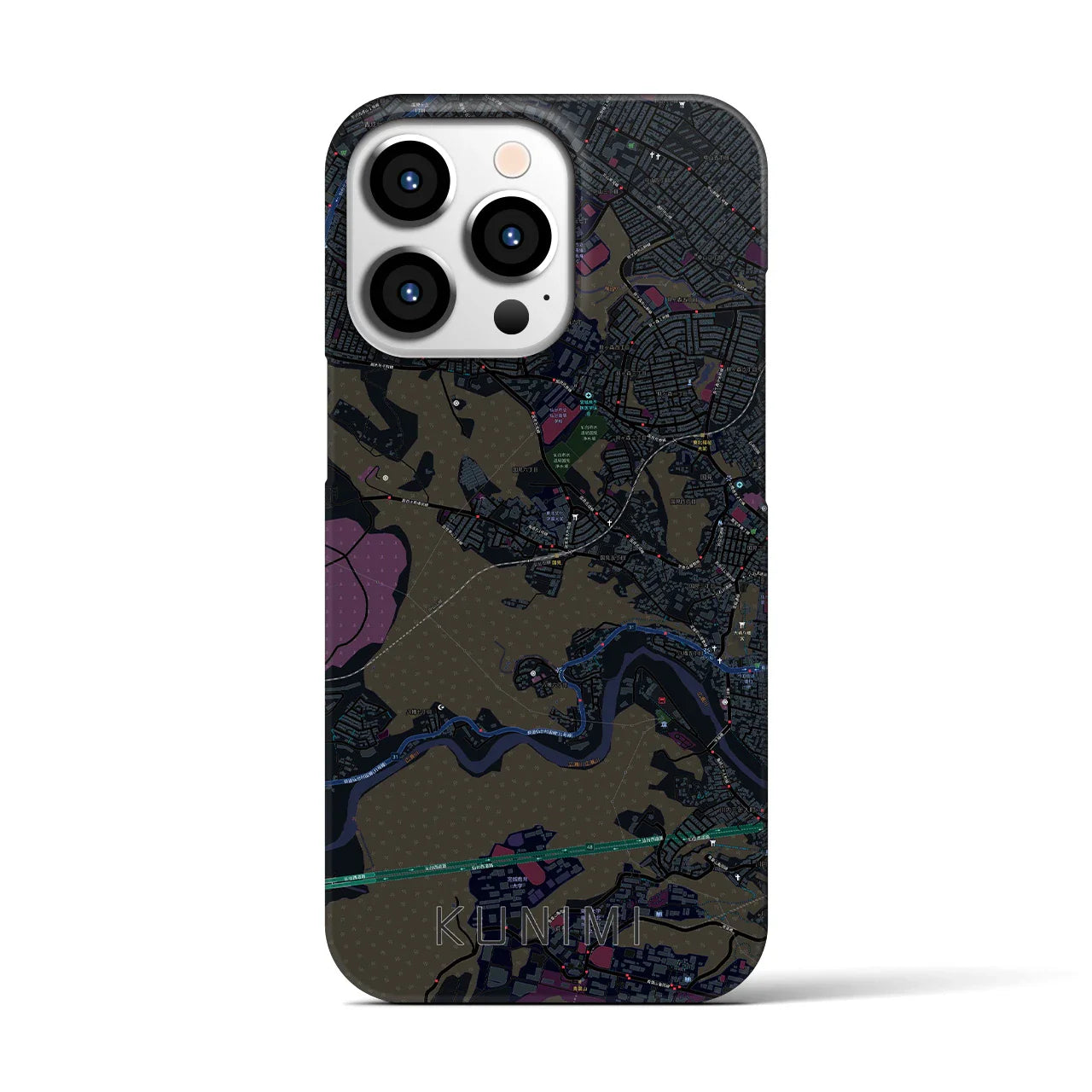 【国見(宮城県)】地図柄iPhoneケース(バックカバータイプ)