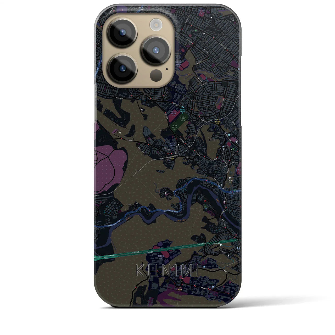 【国見(宮城県)】地図柄iPhoneケース(バックカバータイプ)