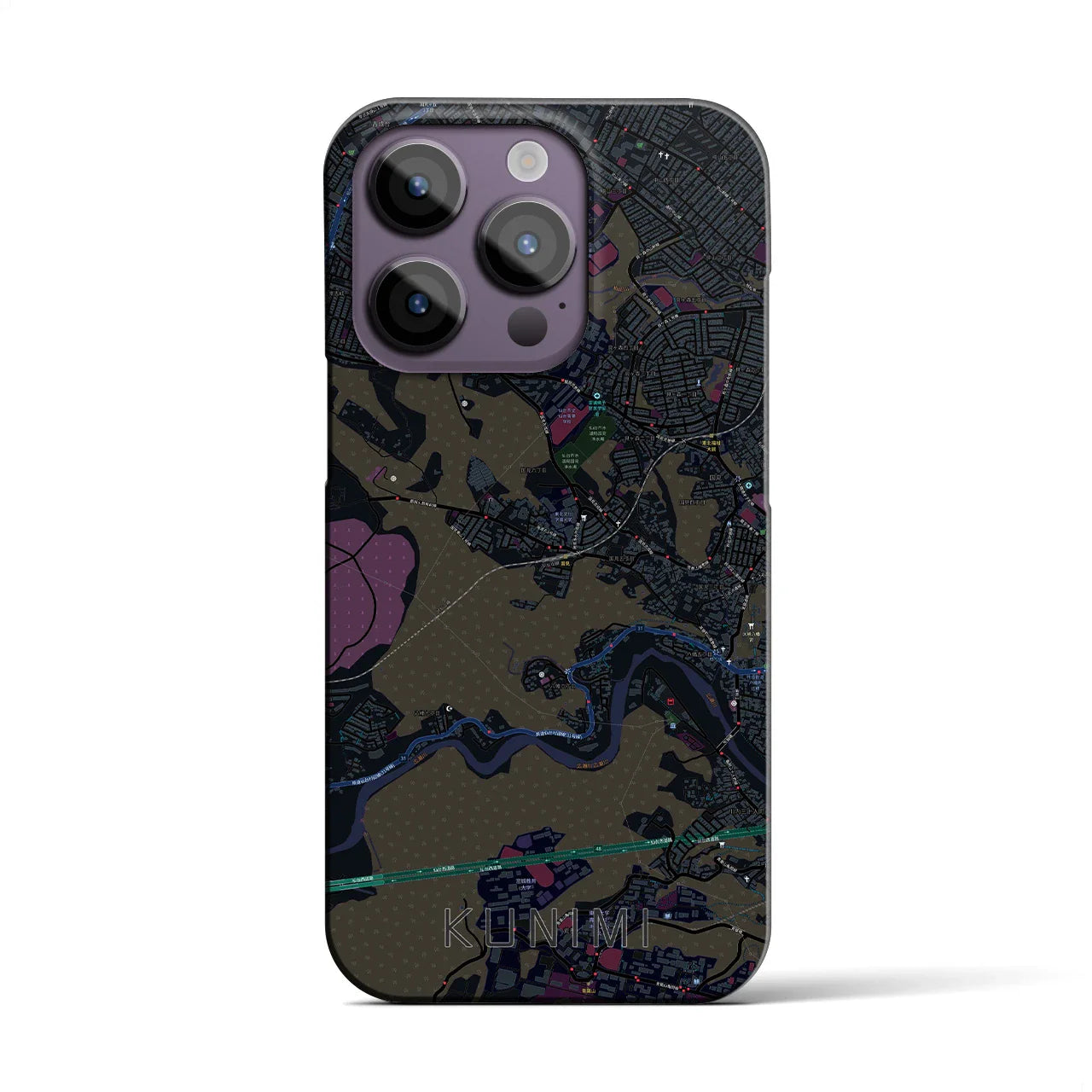 【国見(宮城県)】地図柄iPhoneケース(バックカバータイプ)