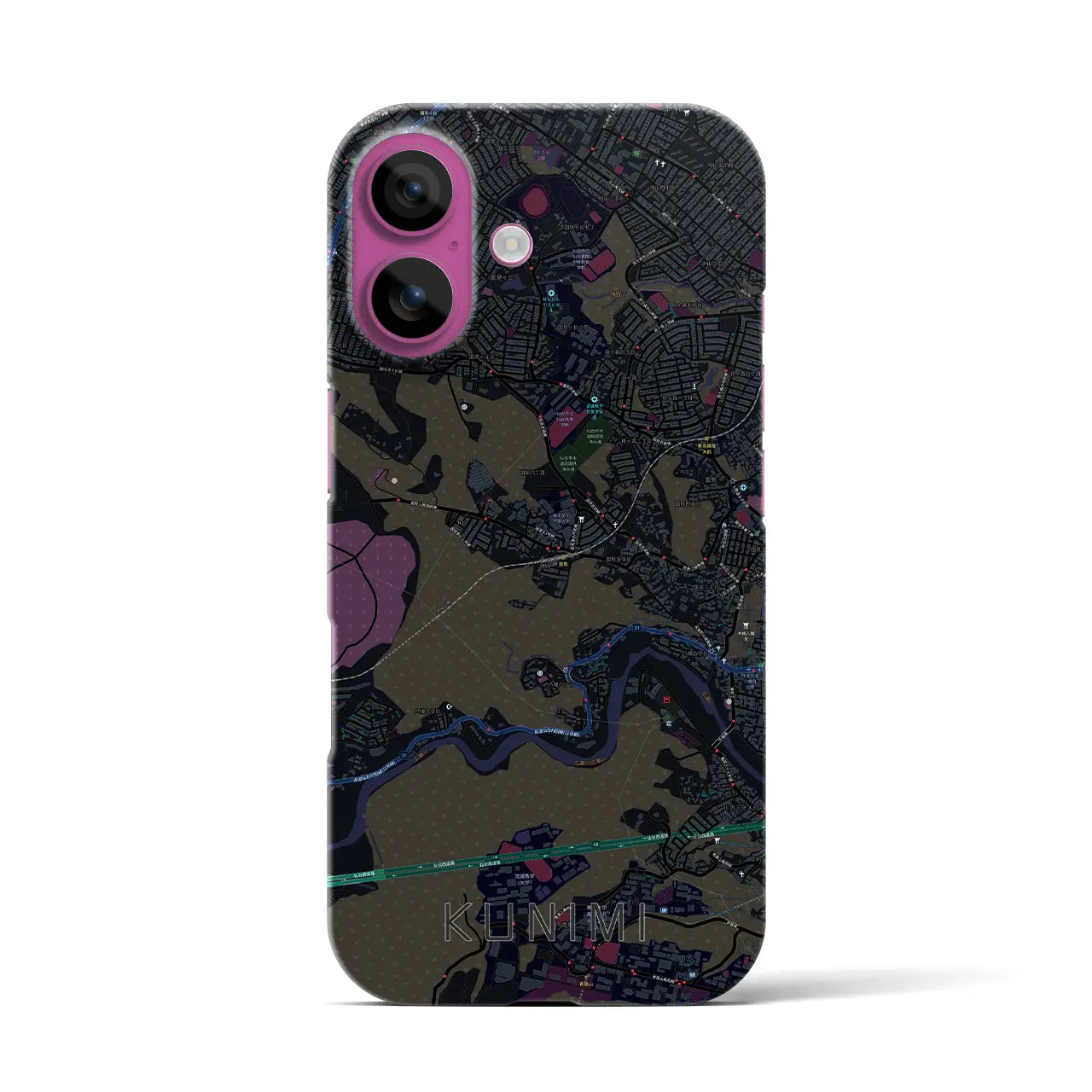 【国見(宮城県)】地図柄iPhoneケース(バックカバータイプ)