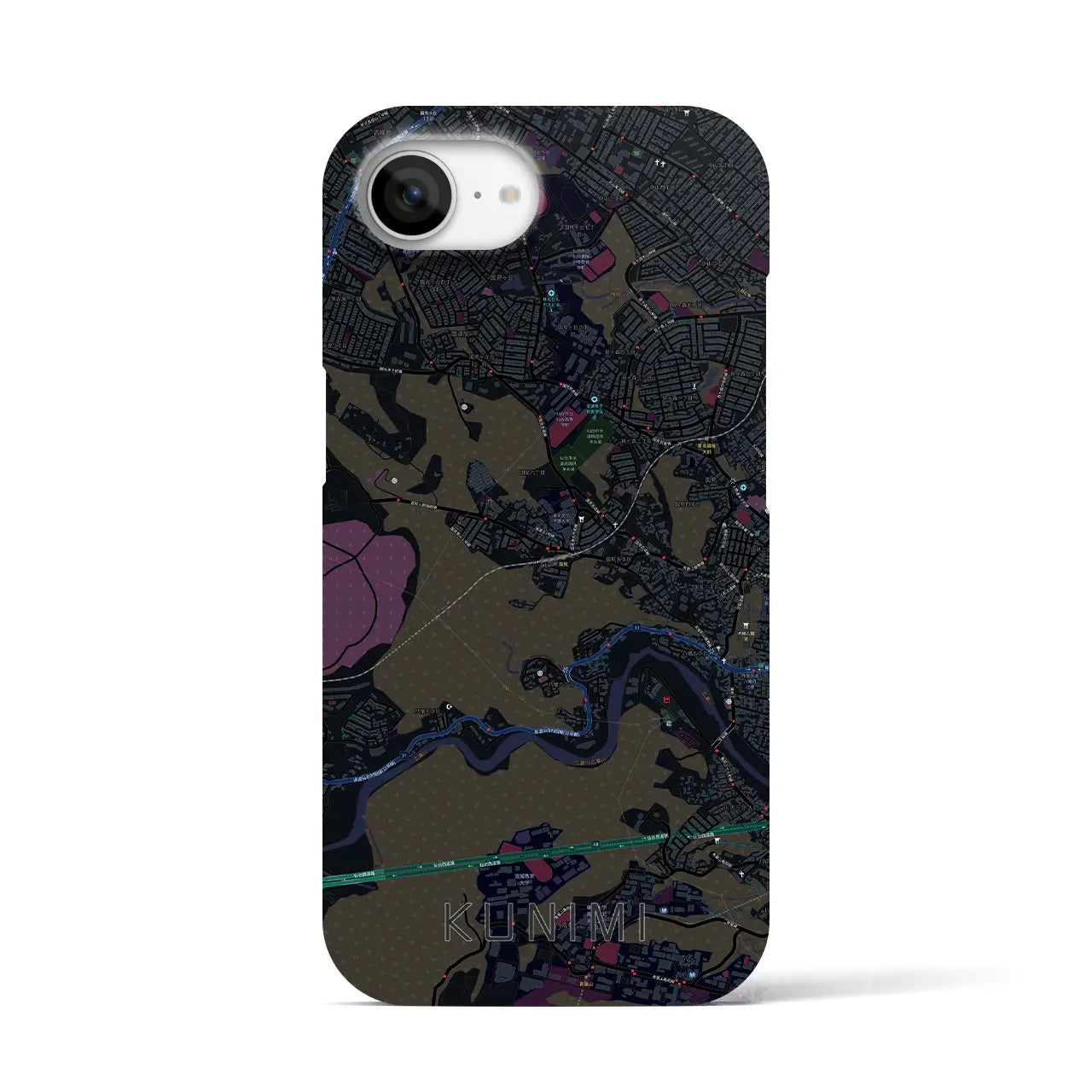 【国見(宮城県)】地図柄iPhoneケース(バックカバータイプ)