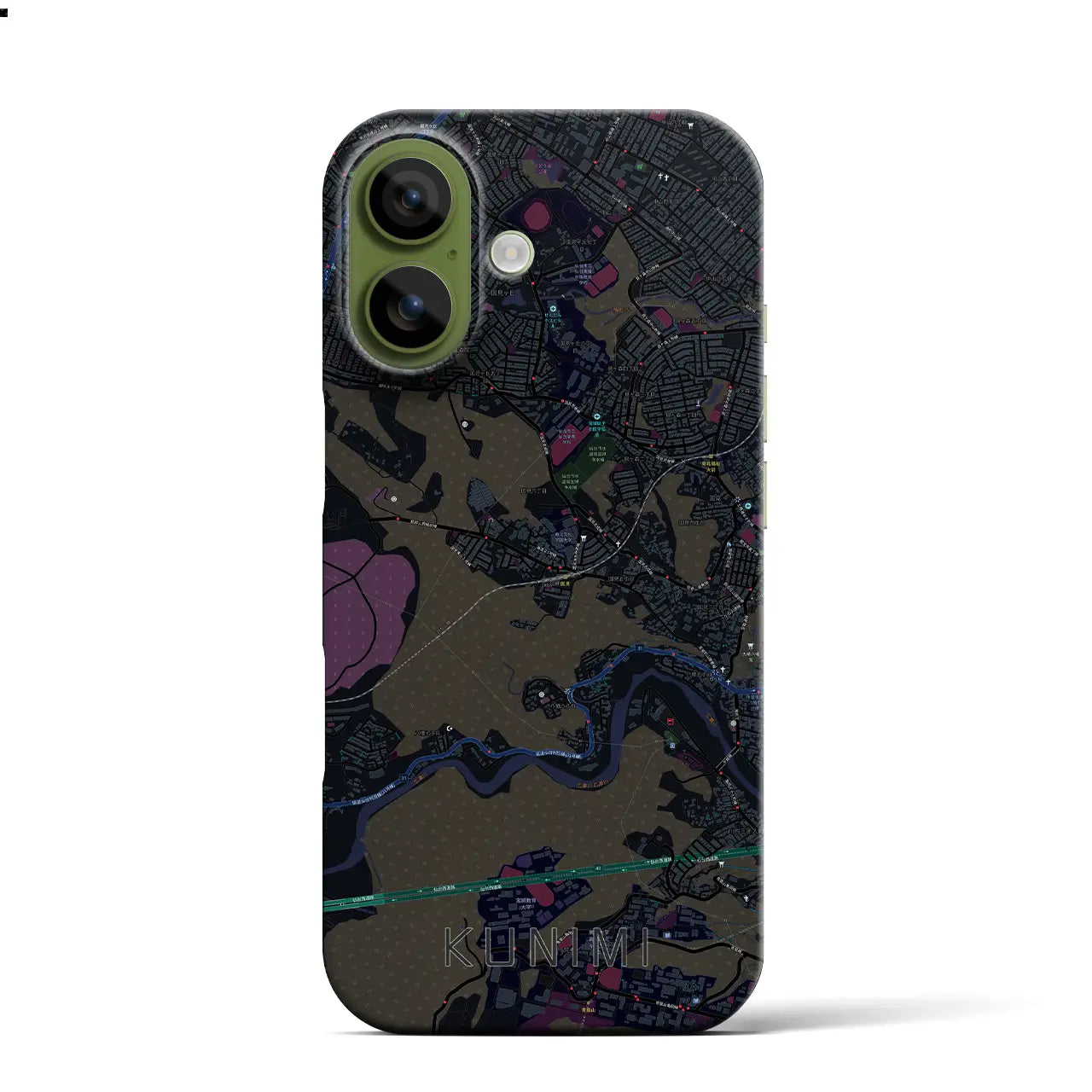 【国見(宮城県)】地図柄iPhoneケース(バックカバータイプ)