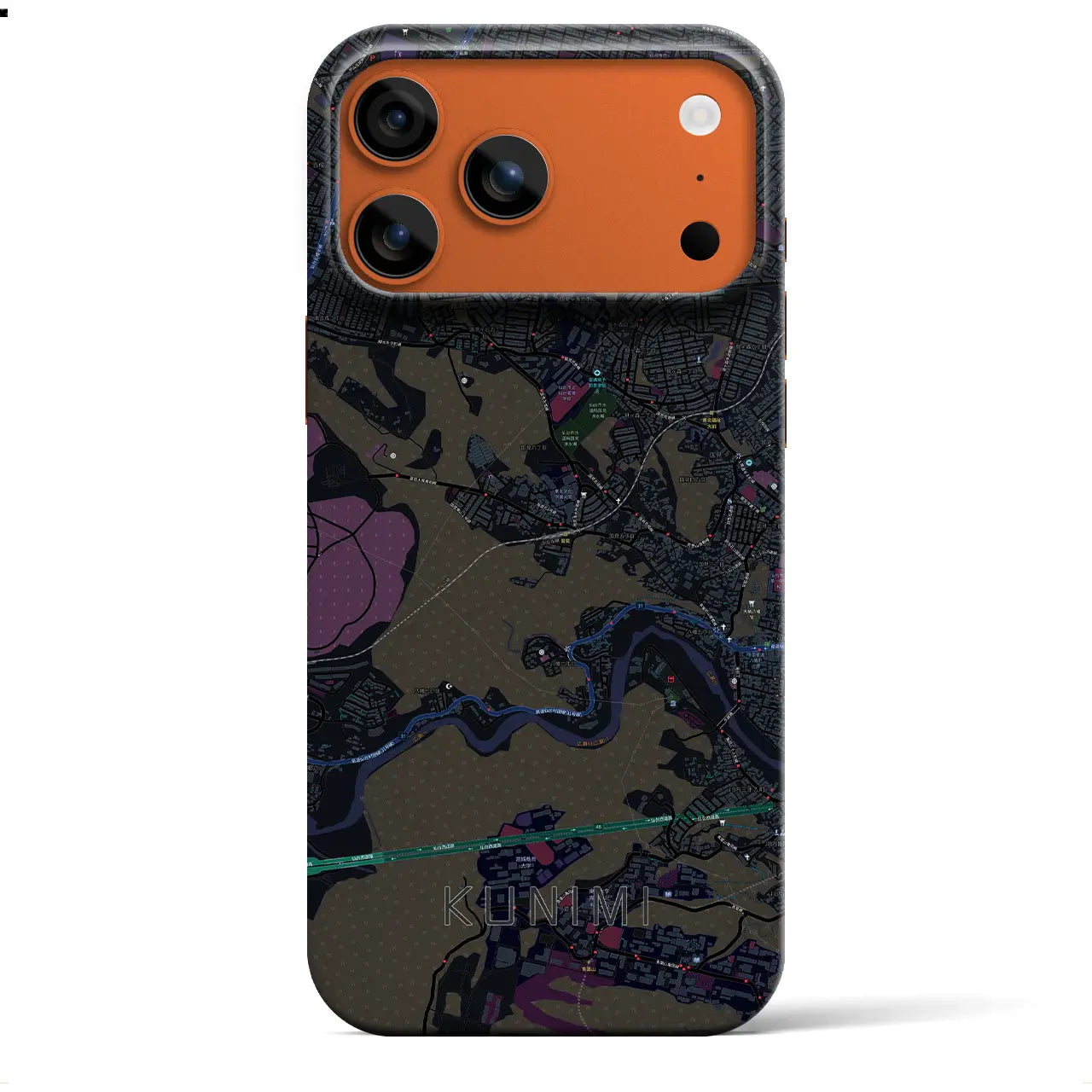 【国見(宮城県)】地図柄iPhoneケース(バックカバータイプ)