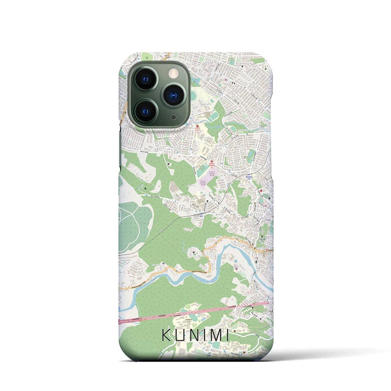 【国見(宮城県)】地図柄iPhoneケース(バックカバータイプ)