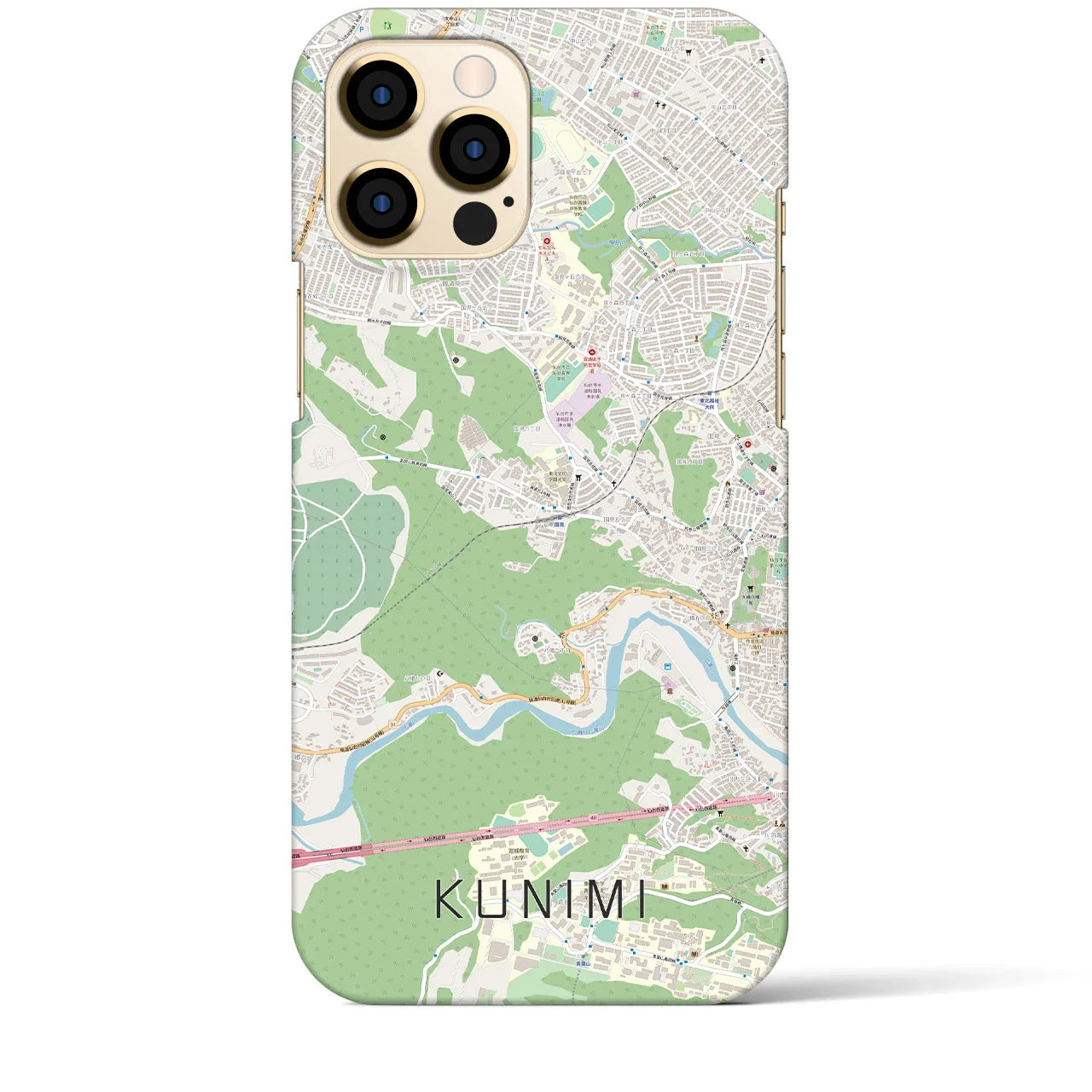 【国見(宮城県)】地図柄iPhoneケース(バックカバータイプ)