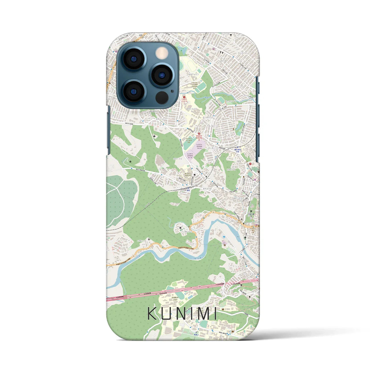 【国見(宮城県)】地図柄iPhoneケース(バックカバータイプ)