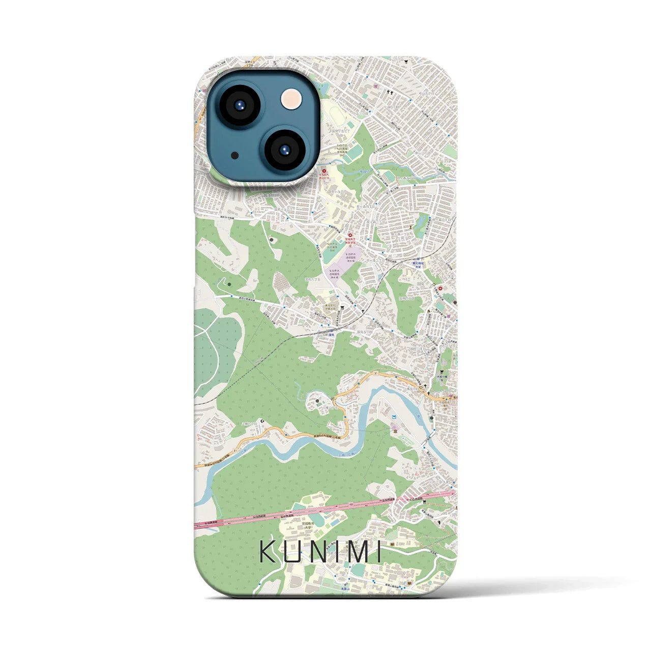 【国見(宮城県)】地図柄iPhoneケース(バックカバータイプ)