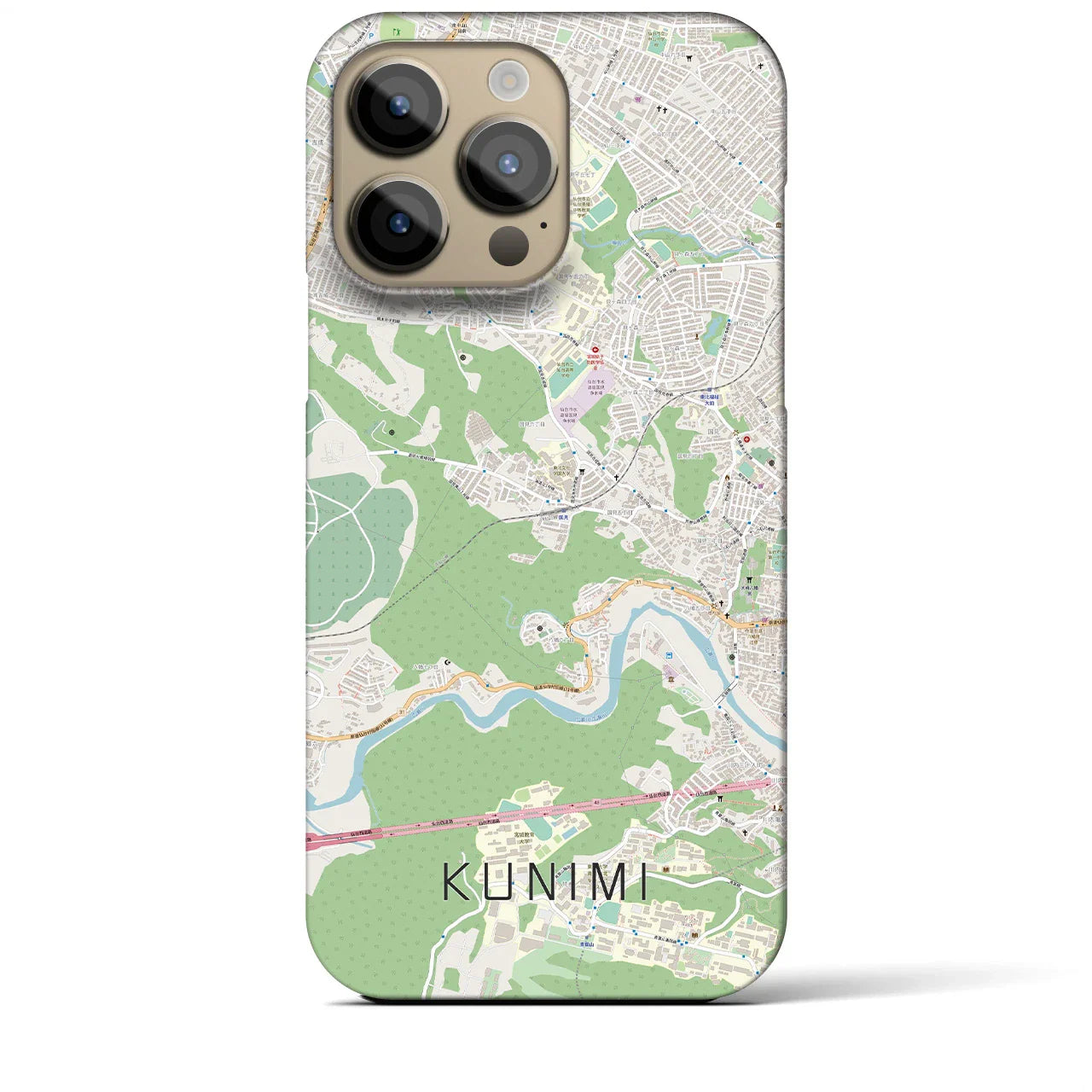 【国見(宮城県)】地図柄iPhoneケース(バックカバータイプ)