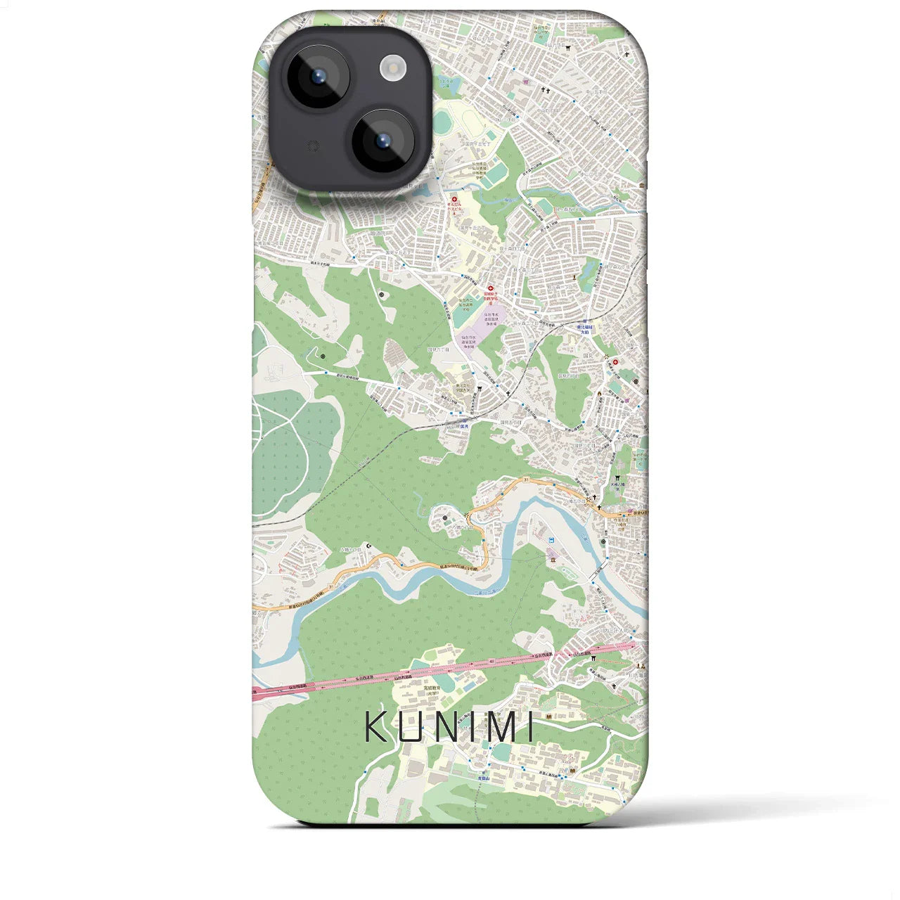 【国見(宮城県)】地図柄iPhoneケース(バックカバータイプ)