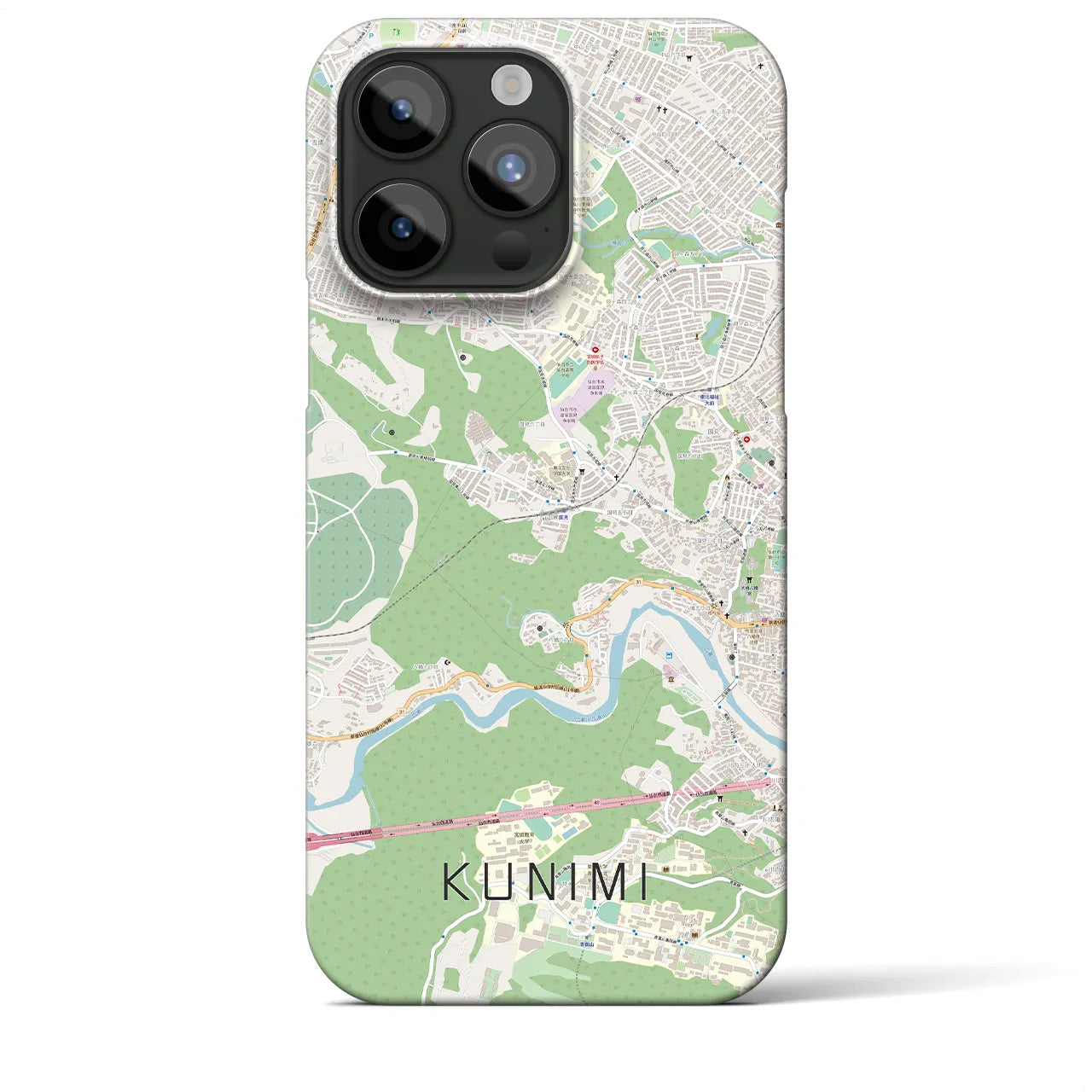 【国見(宮城県)】地図柄iPhoneケース(バックカバータイプ)
