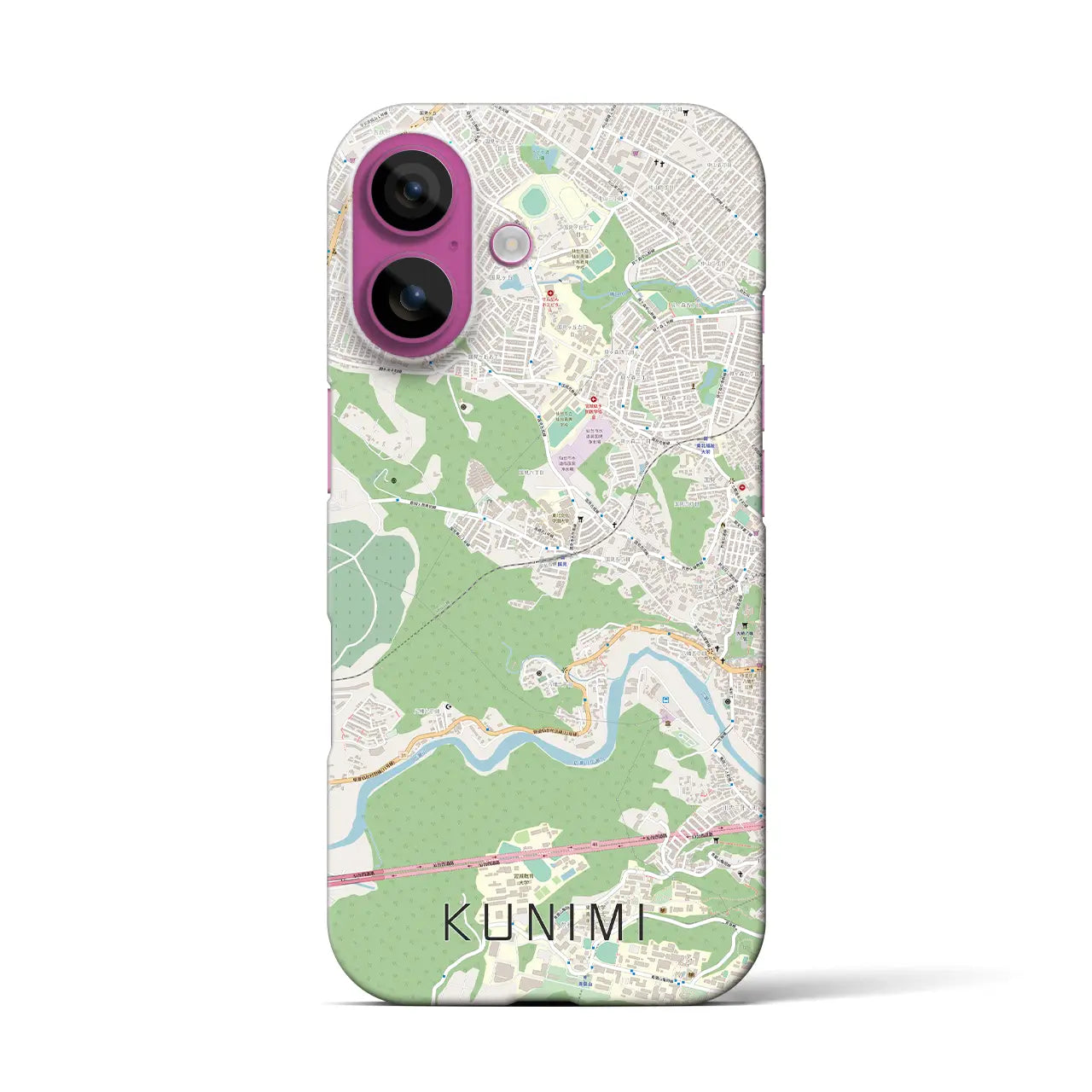 【国見(宮城県)】地図柄iPhoneケース(バックカバータイプ)