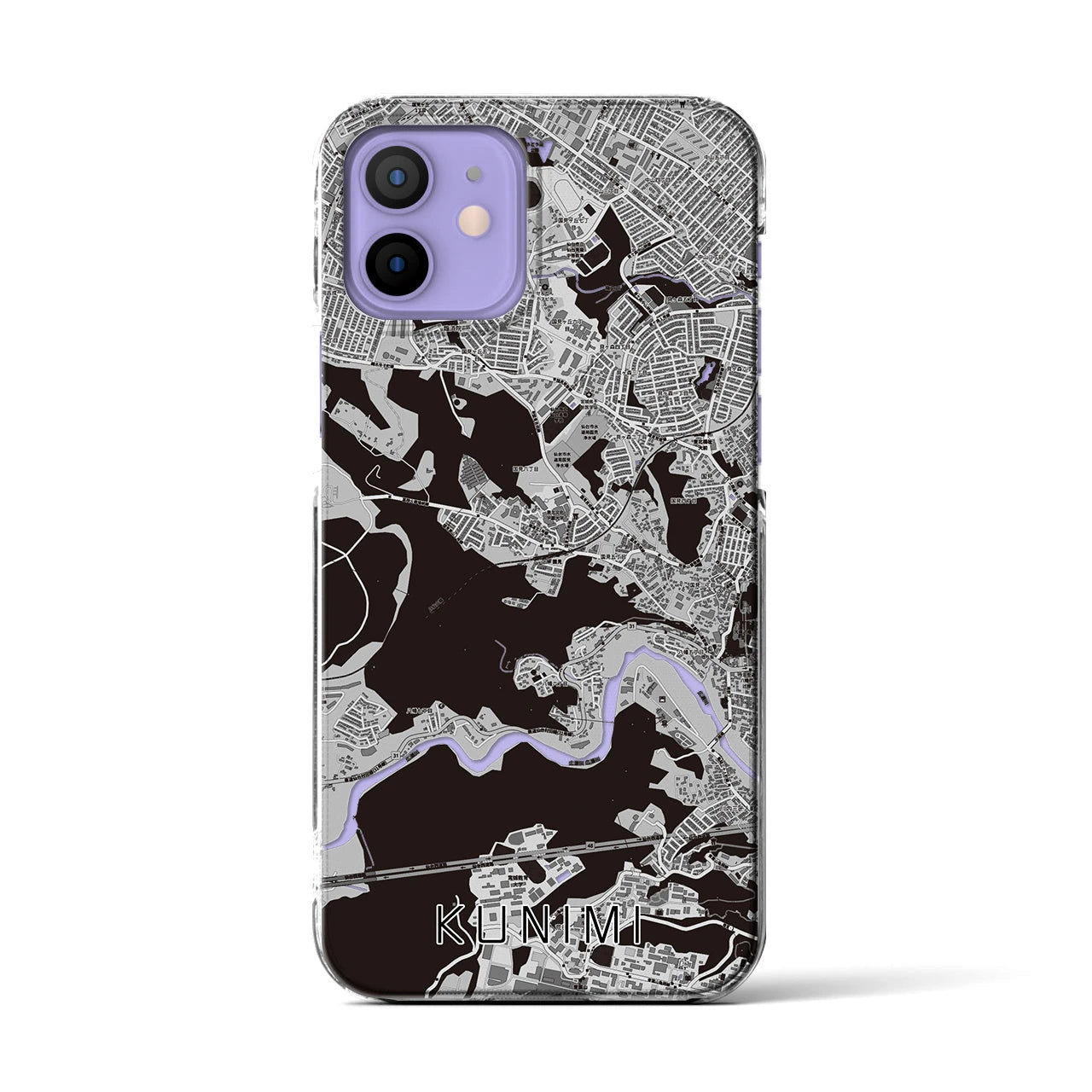 【国見(宮城県)】地図柄iPhoneケース(クリアタイプ)