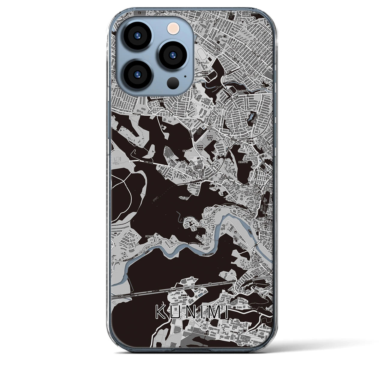 【国見(宮城県)】地図柄iPhoneケース(クリアタイプ)