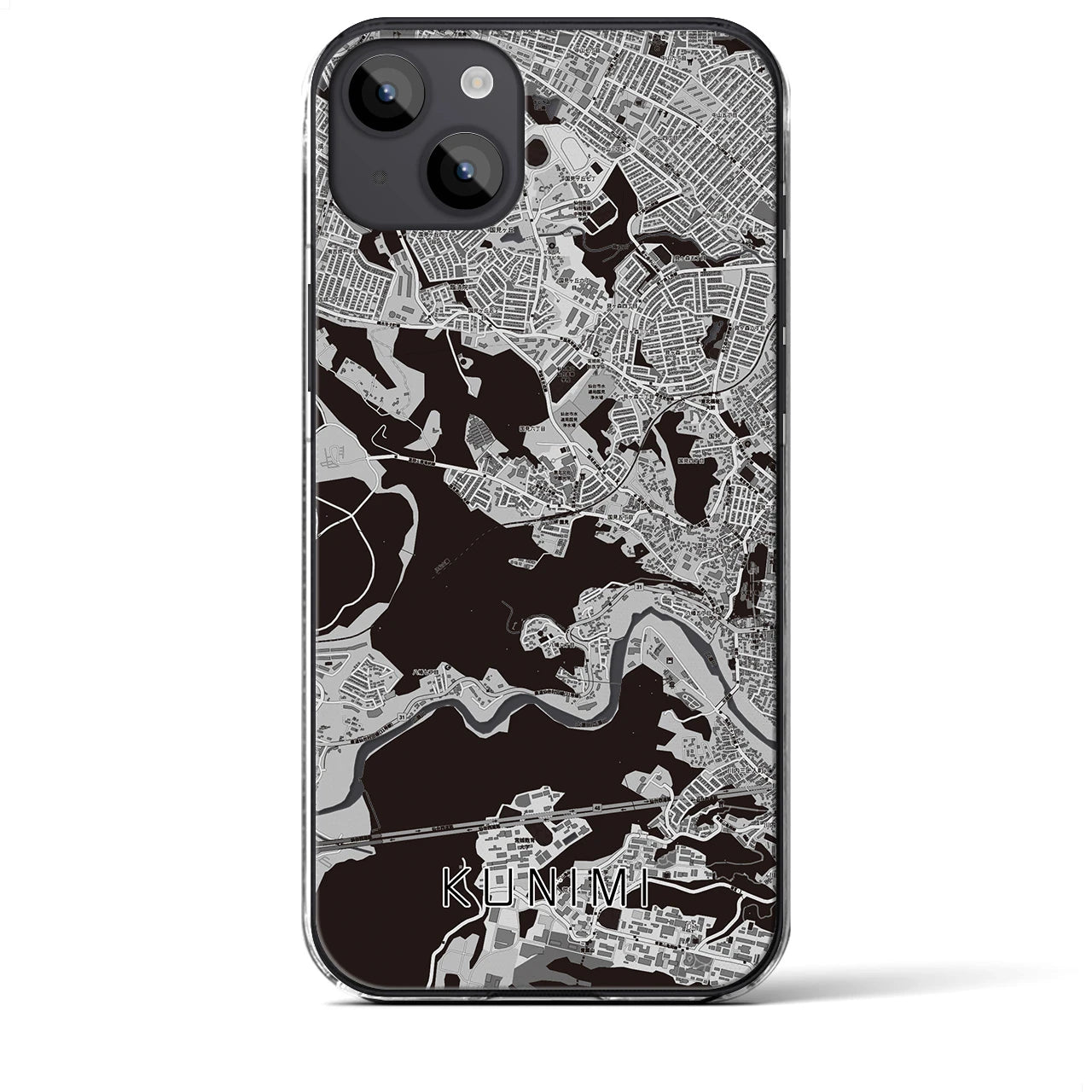 【国見(宮城県)】地図柄iPhoneケース(クリアタイプ)