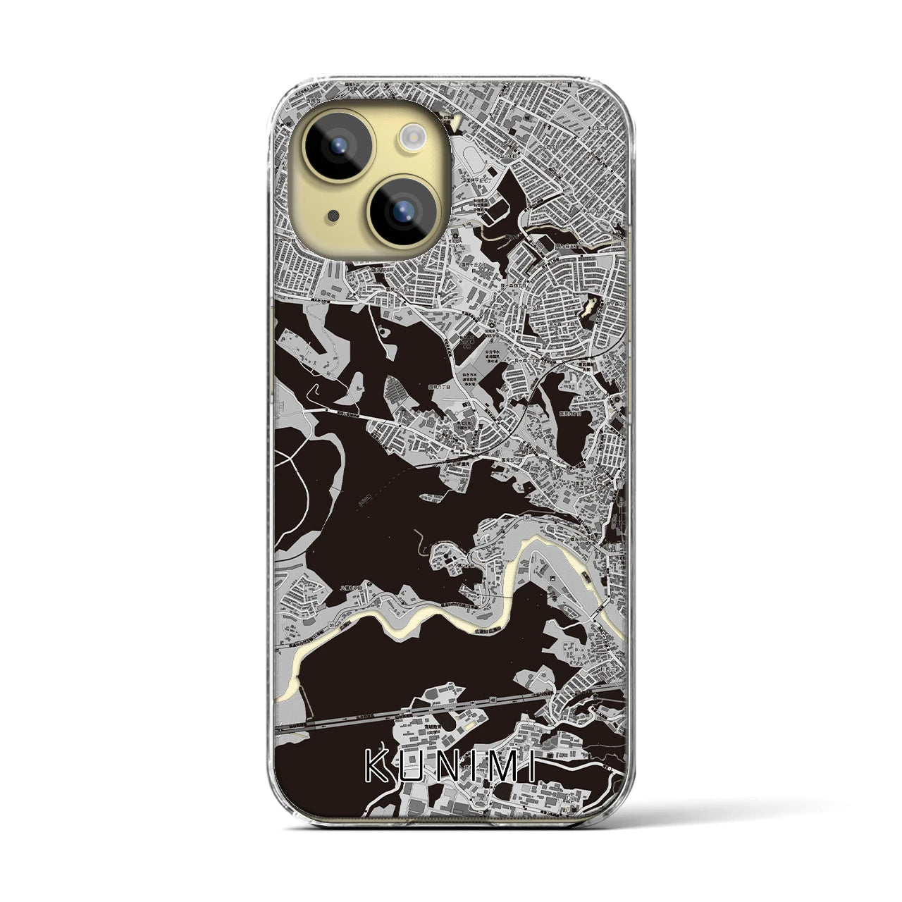 【国見(宮城県)】地図柄iPhoneケース(クリアタイプ)