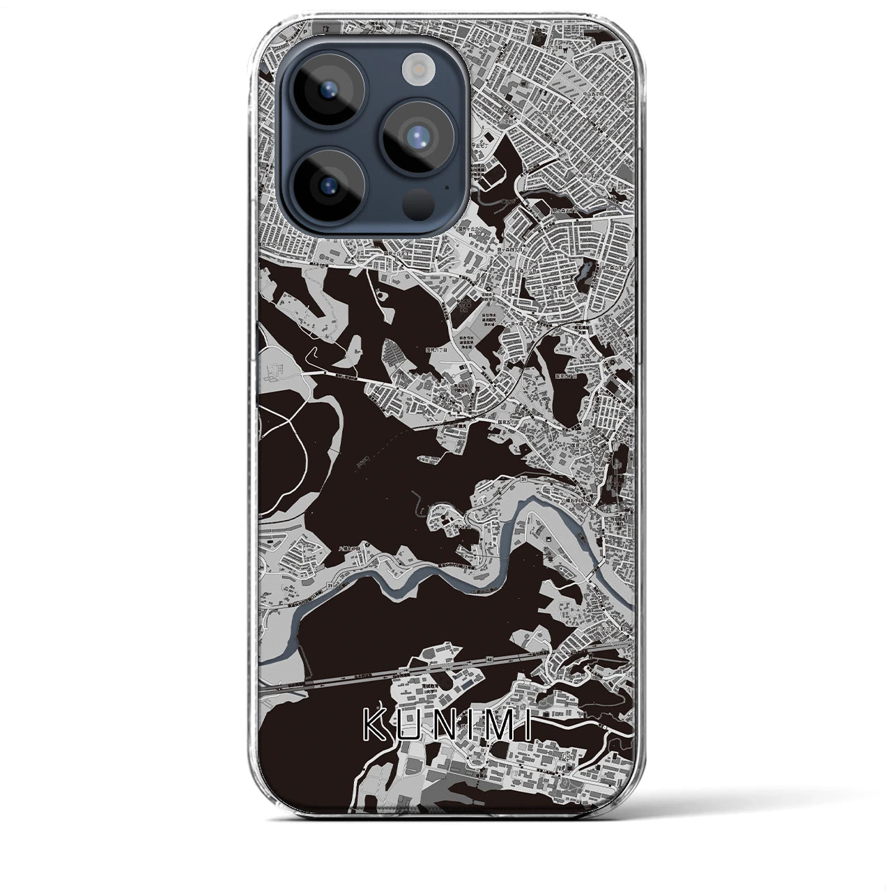 【国見(宮城県)】地図柄iPhoneケース(クリアタイプ)