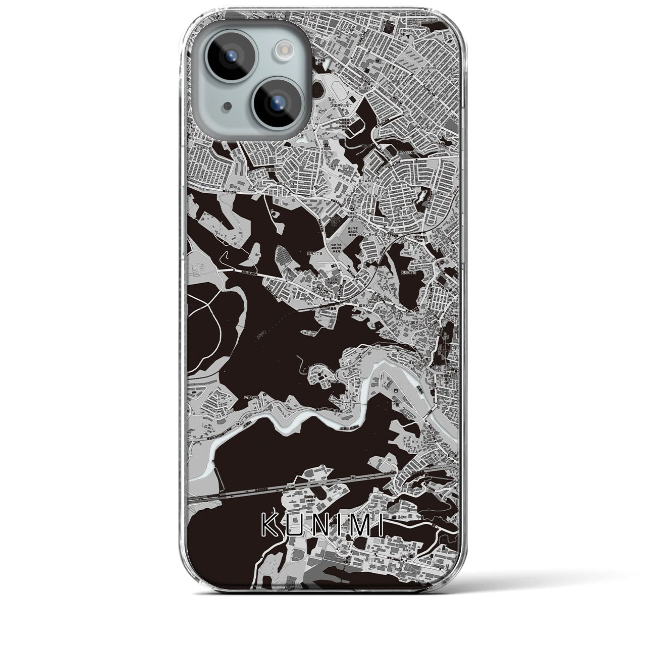 【国見(宮城県)】地図柄iPhoneケース(クリアタイプ)