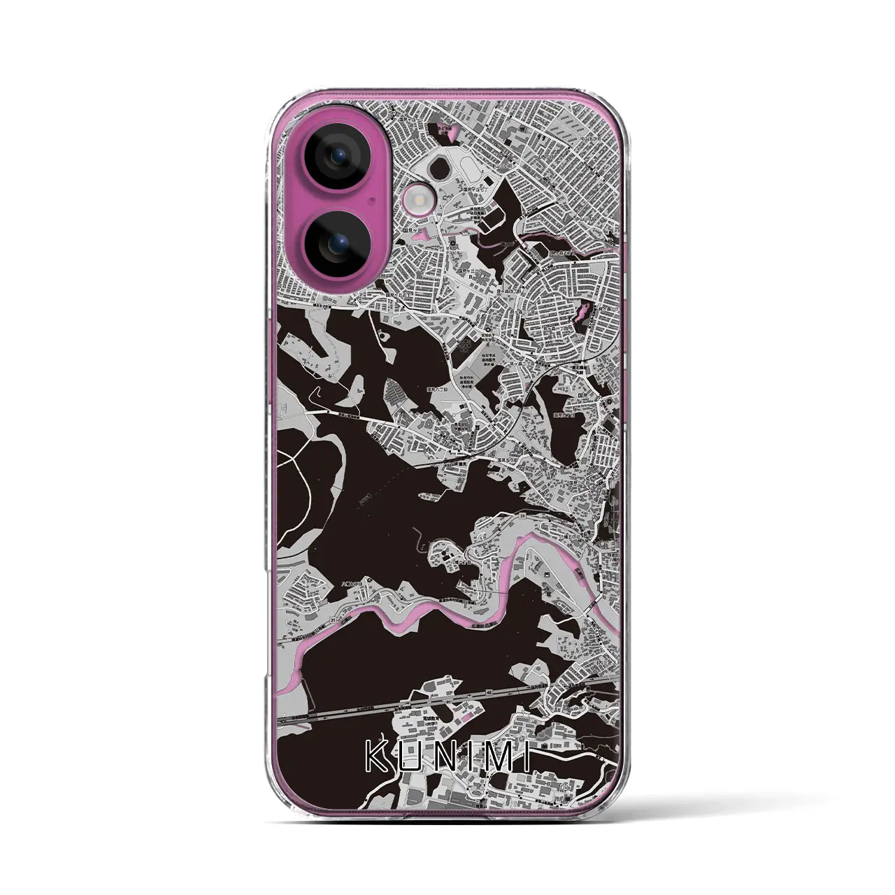 【国見(宮城県)】地図柄iPhoneケース(クリアタイプ)