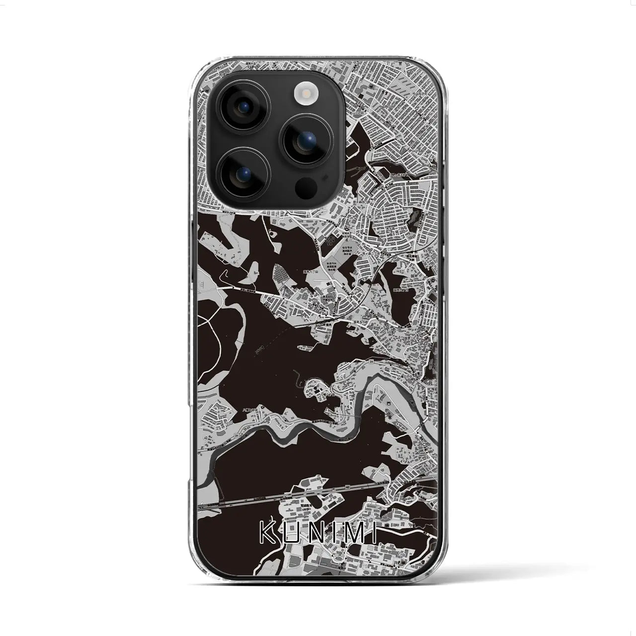 【国見(宮城県)】地図柄iPhoneケース(クリアタイプ)