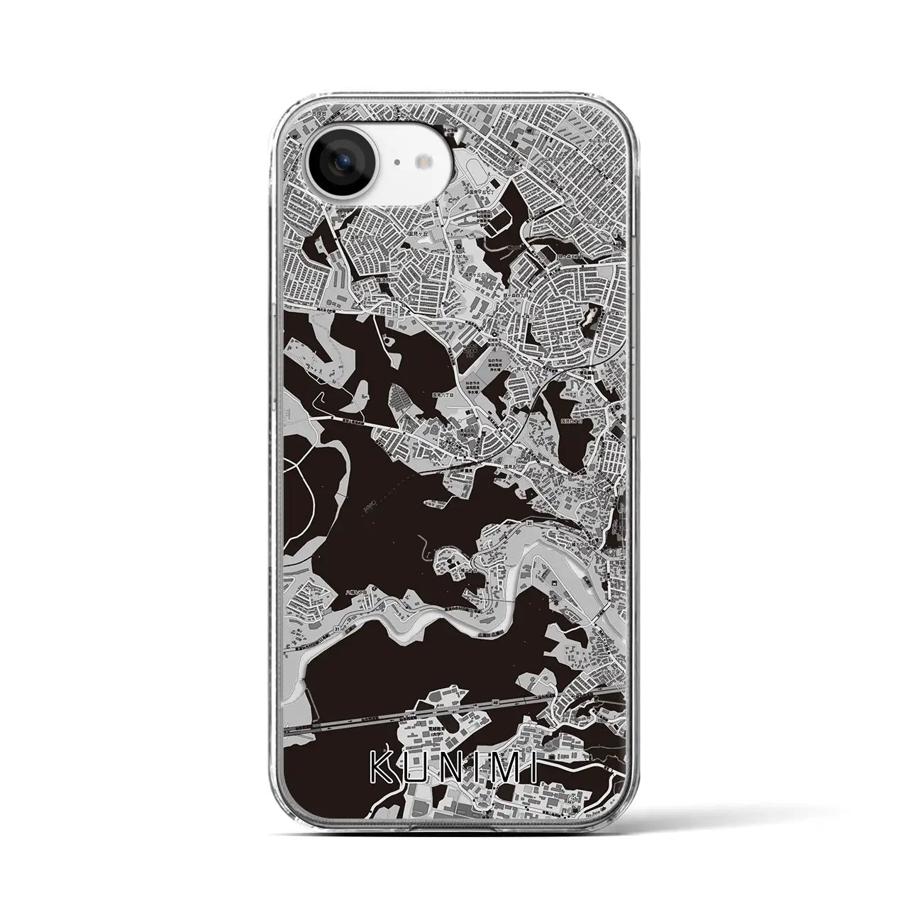 【国見(宮城県)】地図柄iPhoneケース(クリアタイプ)