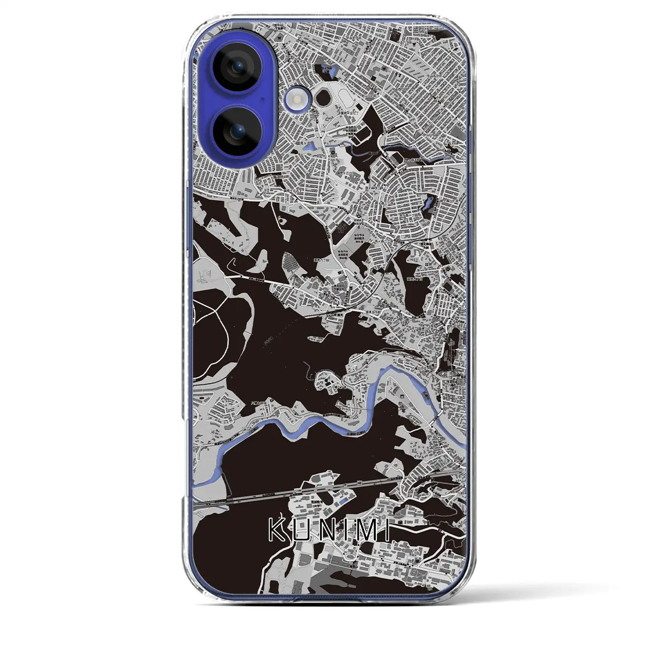 【国見(宮城県)】地図柄iPhoneケース(クリアタイプ)