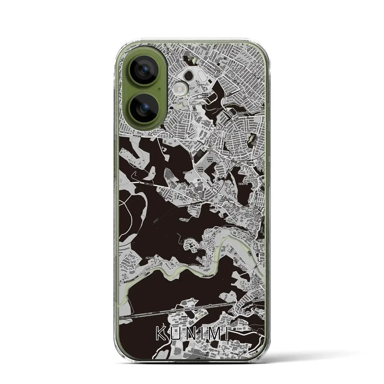 【国見(宮城県)】地図柄iPhoneケース(クリアタイプ)モノトーン・iPhone 17 Pro Max 用