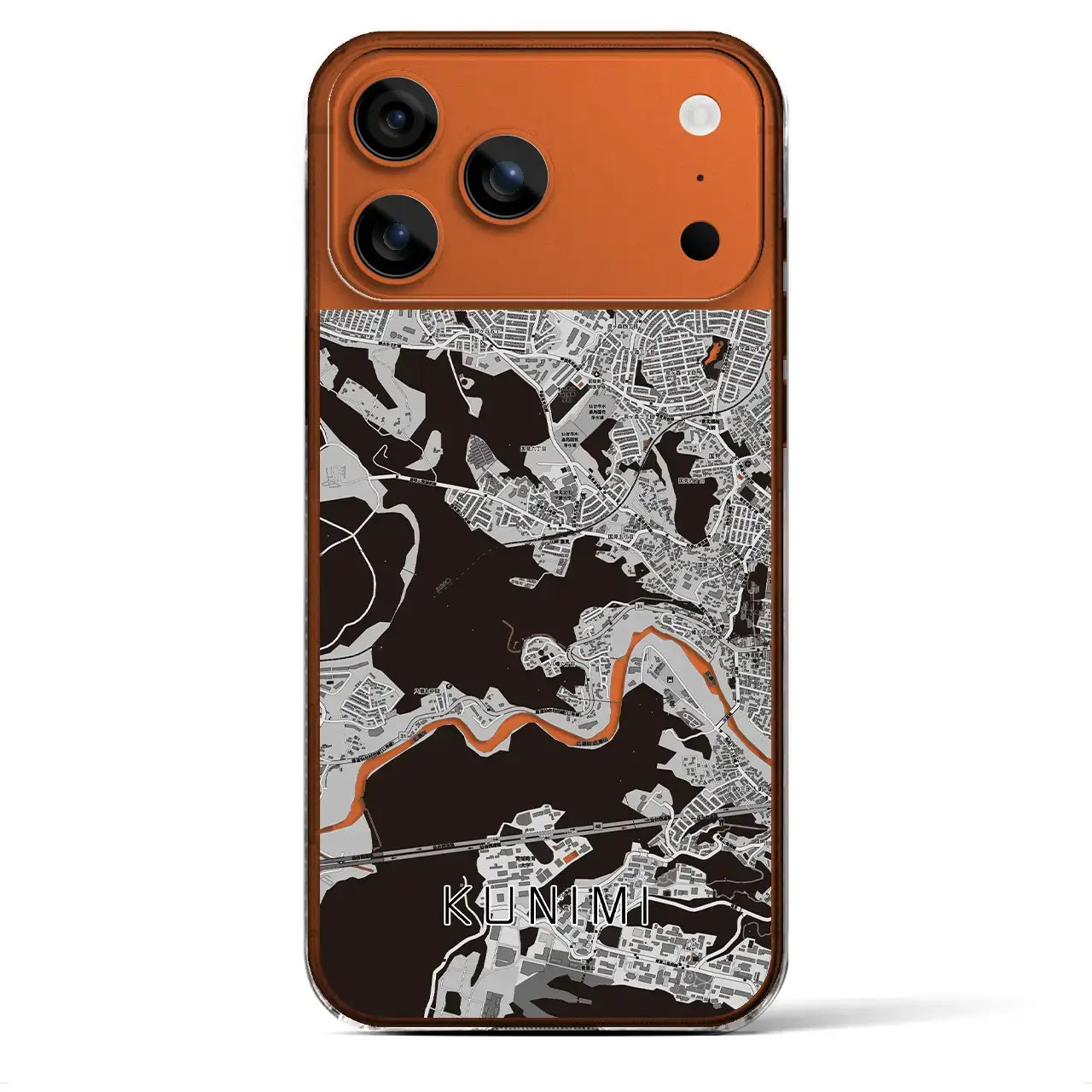 【国見(宮城県)】地図柄iPhoneケース(クリアタイプ)