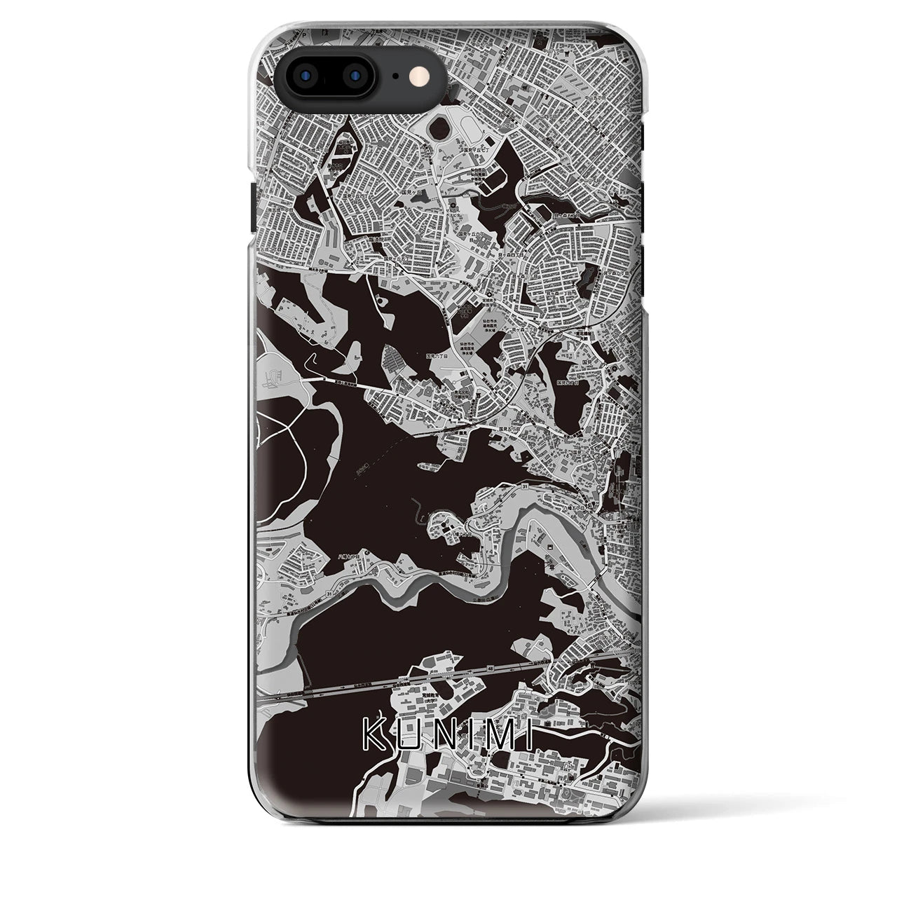 【国見(宮城県)】地図柄iPhoneケース(クリアタイプ)