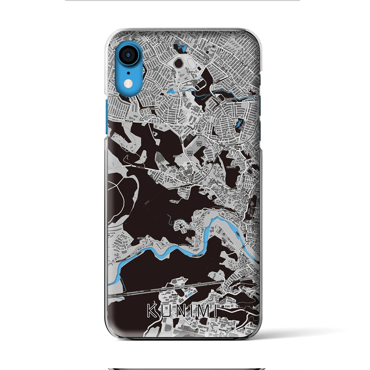 【国見(宮城県)】地図柄iPhoneケース(クリアタイプ)