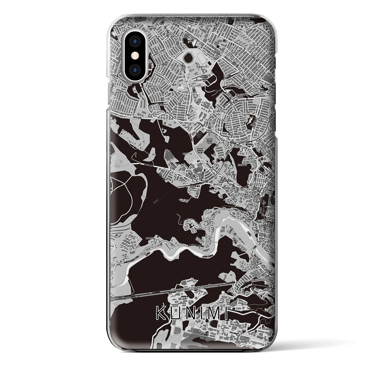 【国見(宮城県)】地図柄iPhoneケース(クリアタイプ)