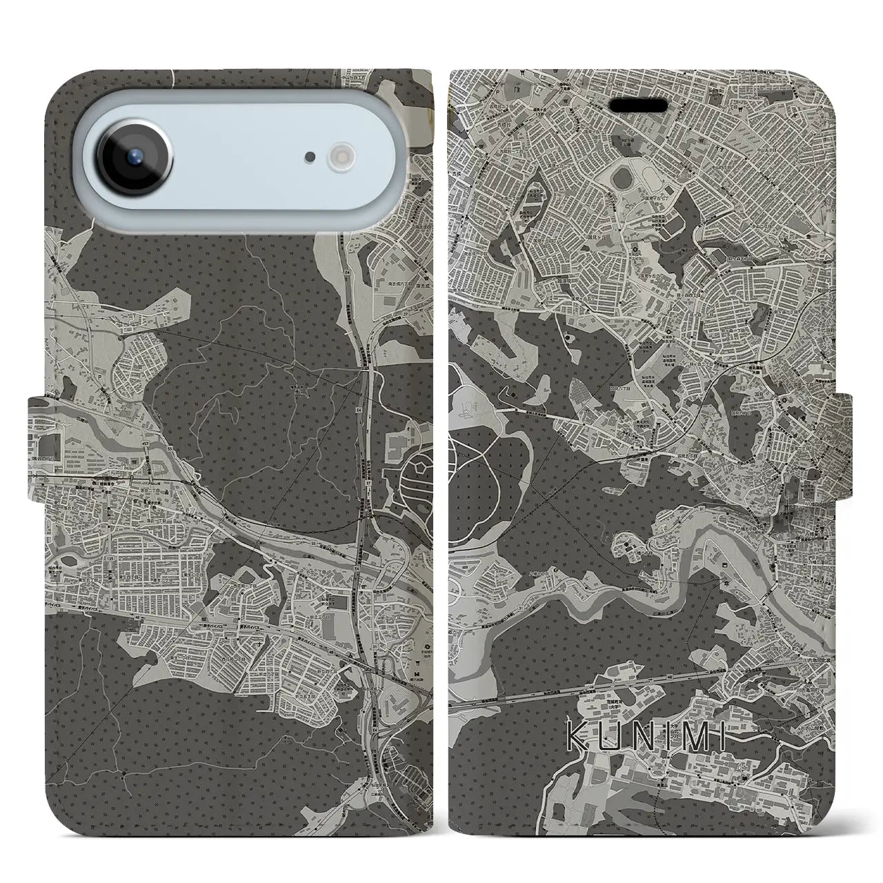 【国見(宮城県)】地図柄iPhoneケース(手帳タイプ)