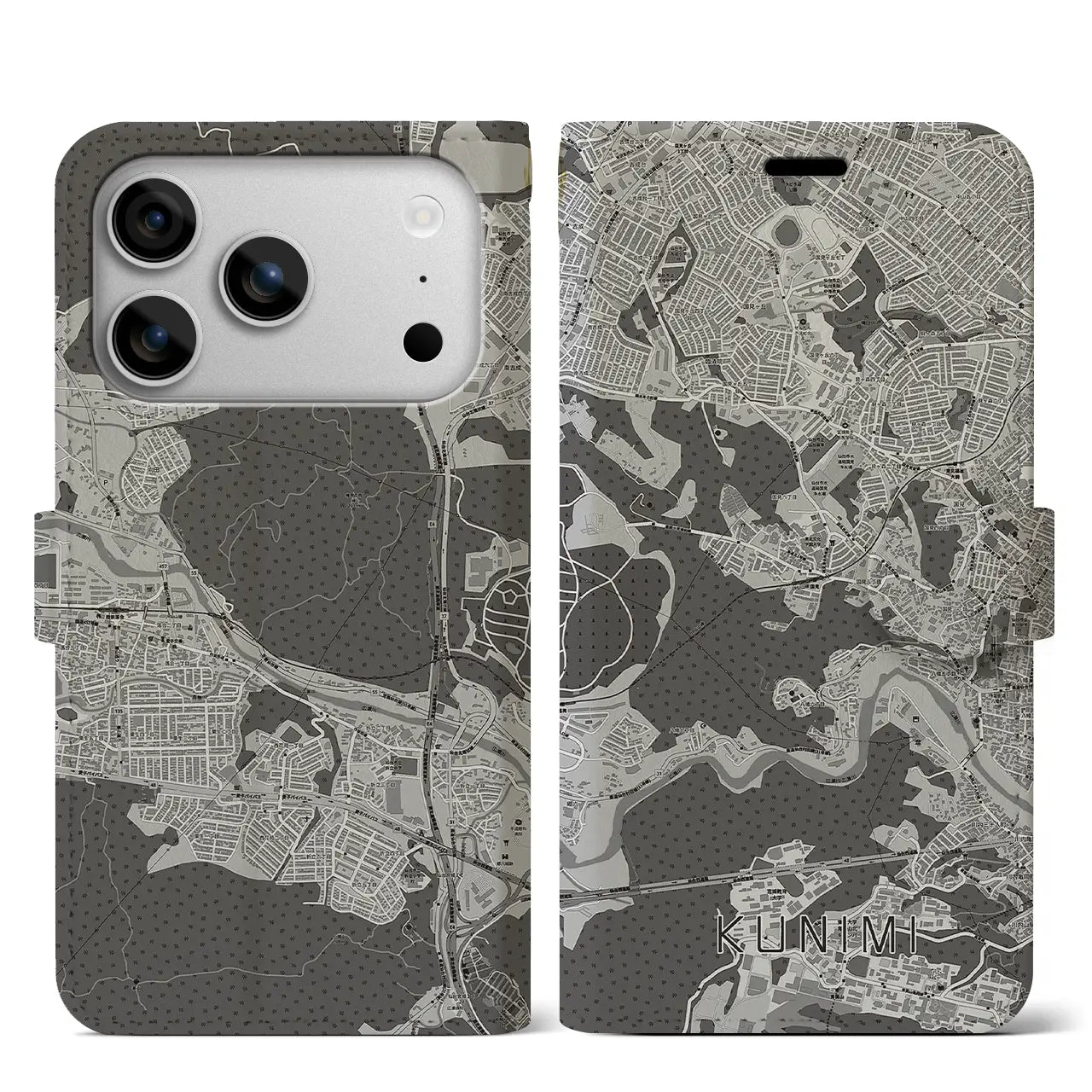 【国見(宮城県)】地図柄iPhoneケース(手帳タイプ)