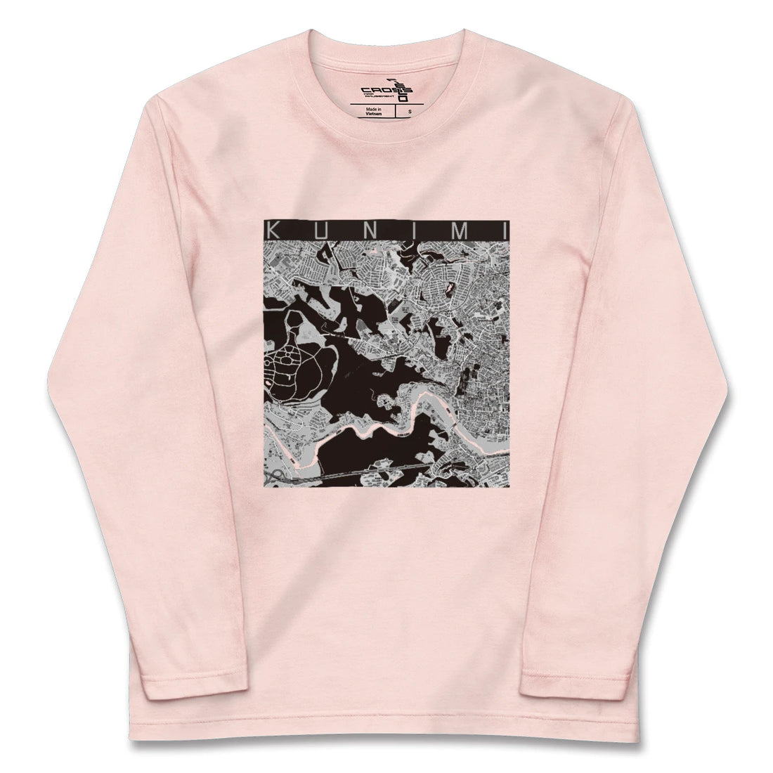 【国見(宮城県)】地図柄ロングスリーブTシャツ